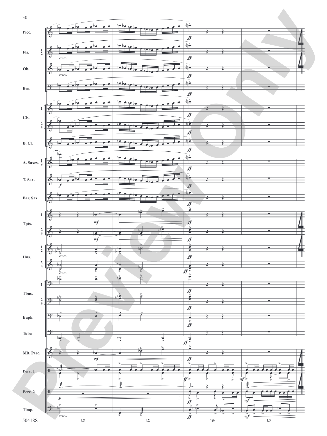 Wolf Moon: Concert Band Conductor Score & Parts