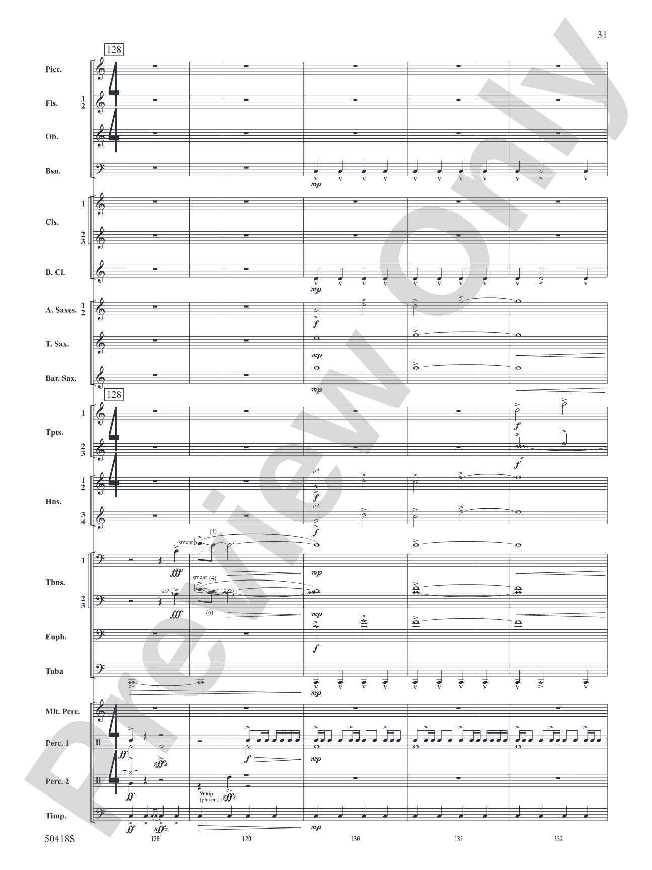 Wolf Moon: Concert Band Conductor Score & Parts