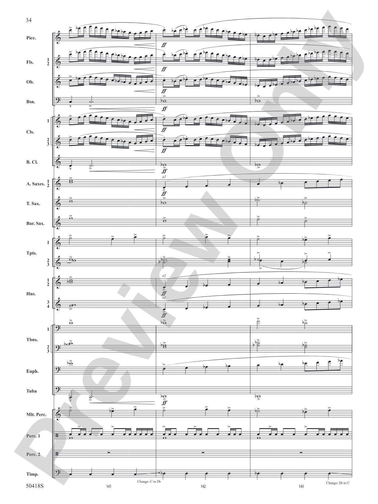 Wolf Moon: Concert Band Conductor Score & Parts