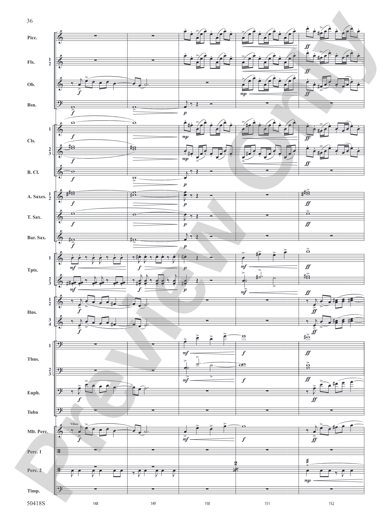 Wolf Moon: Concert Band Conductor Score & Parts