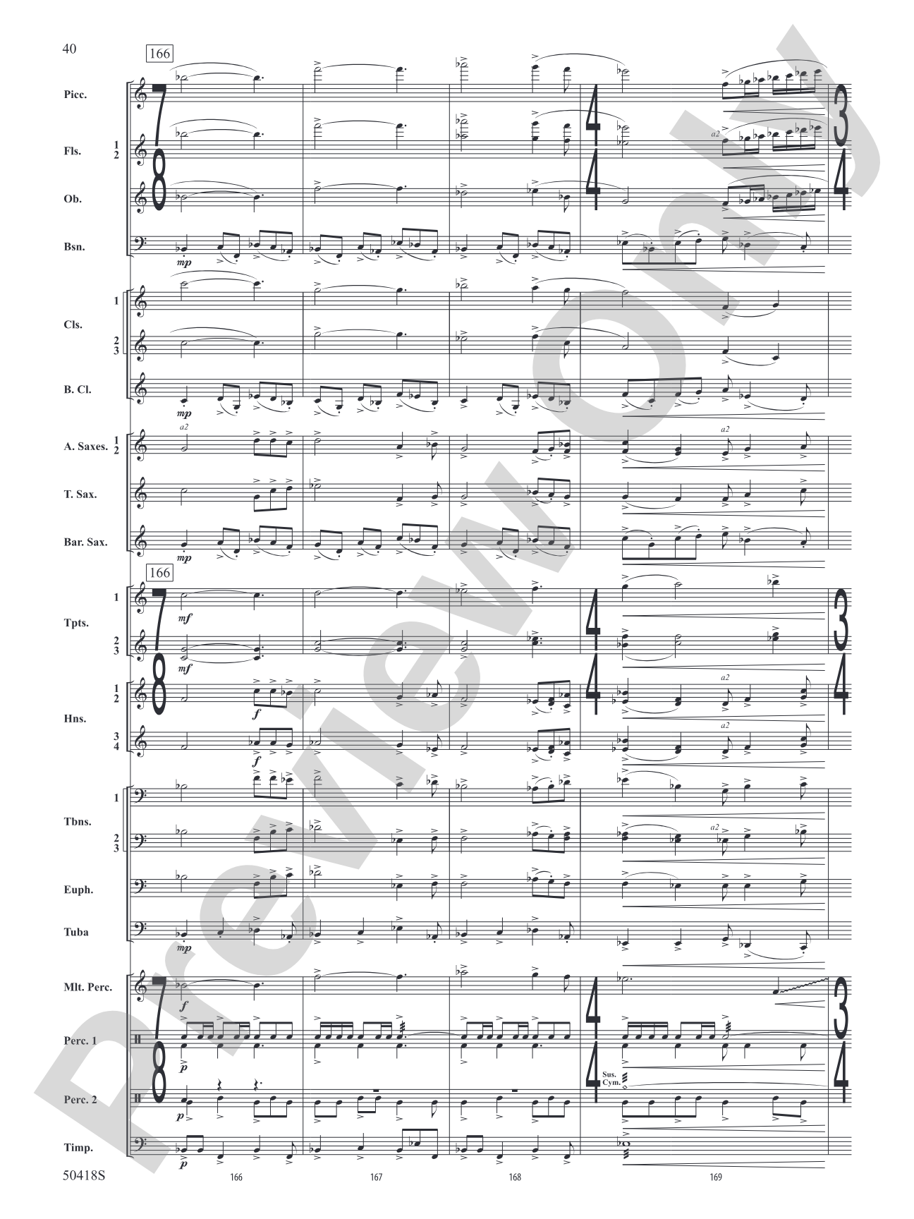 Wolf Moon: Concert Band Conductor Score & Parts
