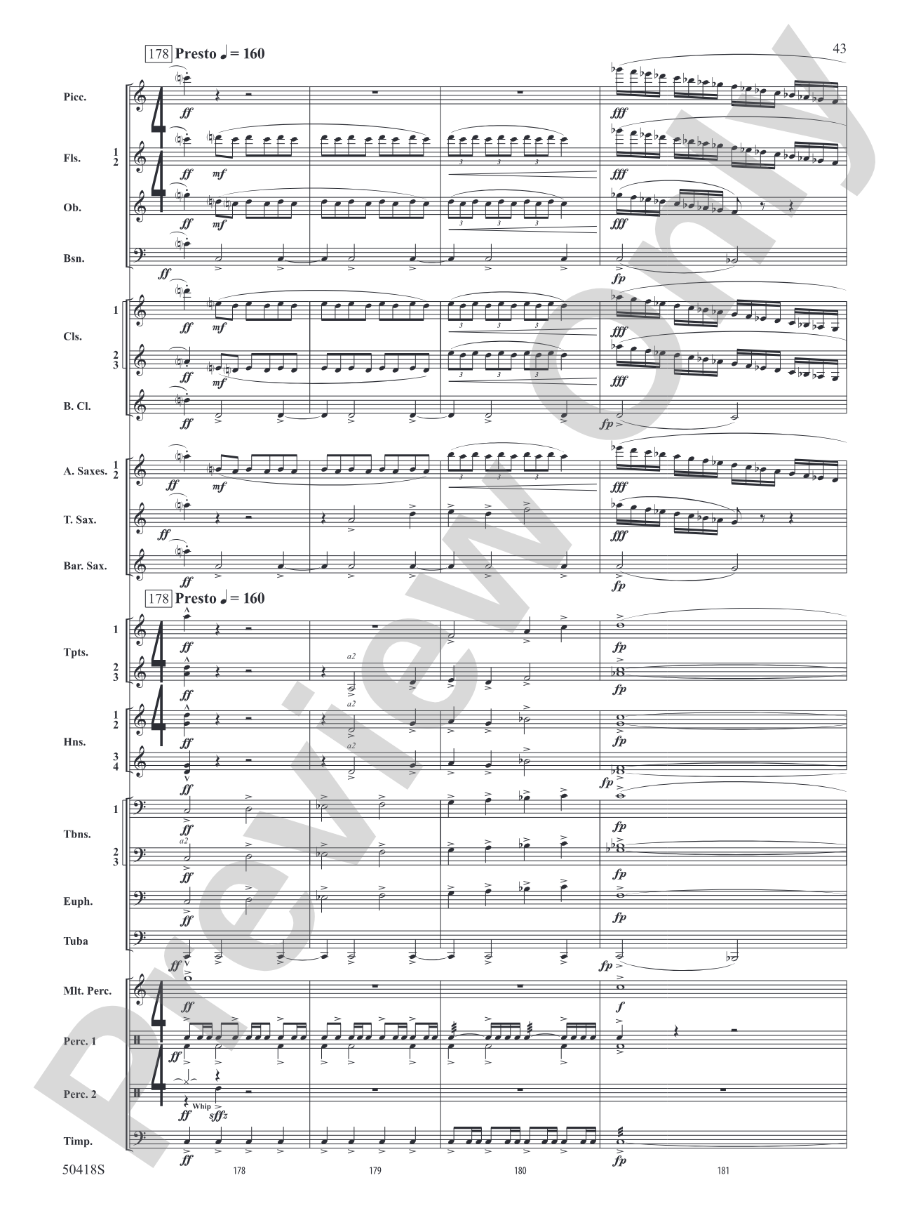 Wolf Moon: Concert Band Conductor Score & Parts