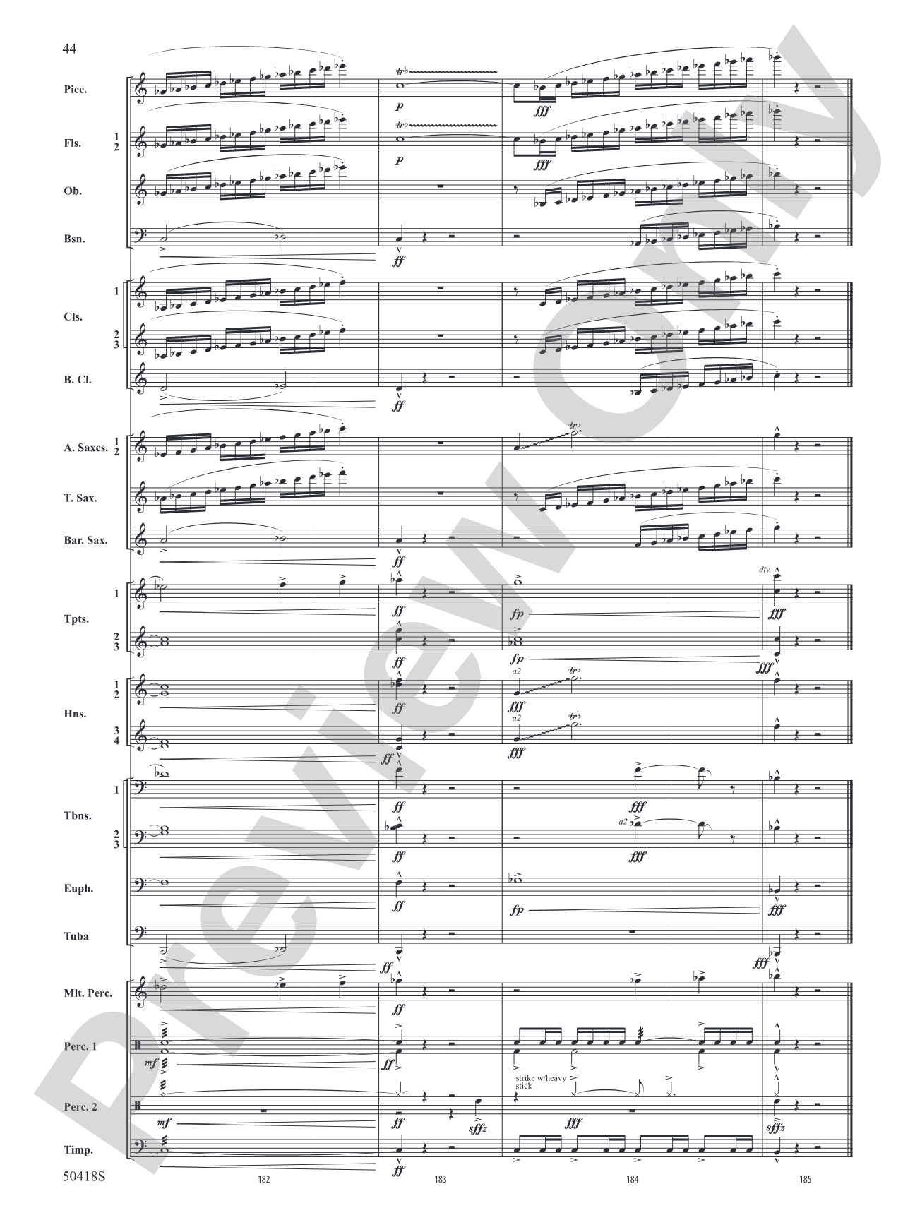 Wolf Moon: Concert Band Conductor Score & Parts