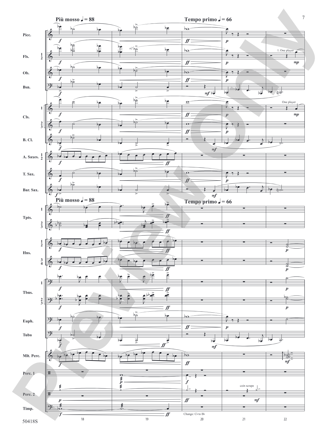 Wolf Moon: Concert Band Conductor Score & Parts