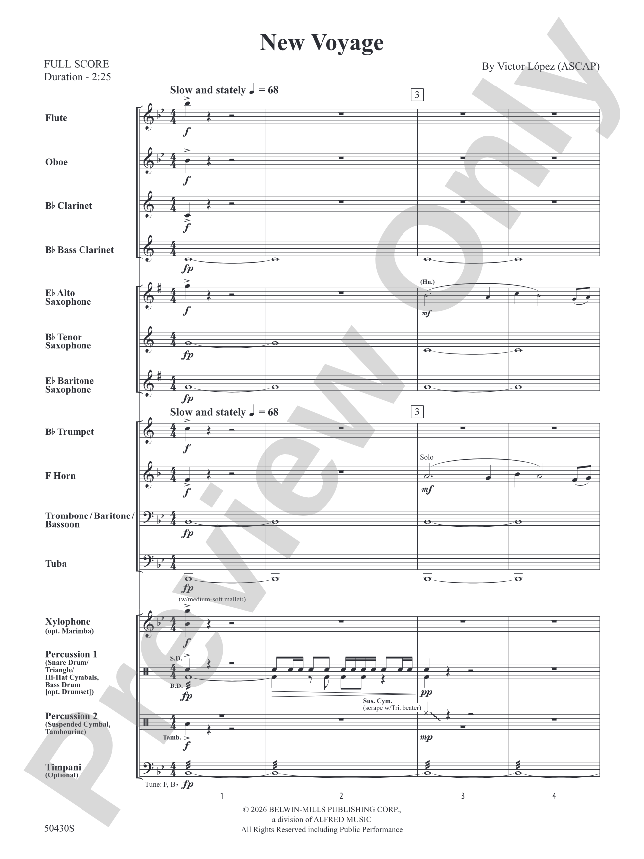 New Voyage: Concert Band Conductor Score & Parts