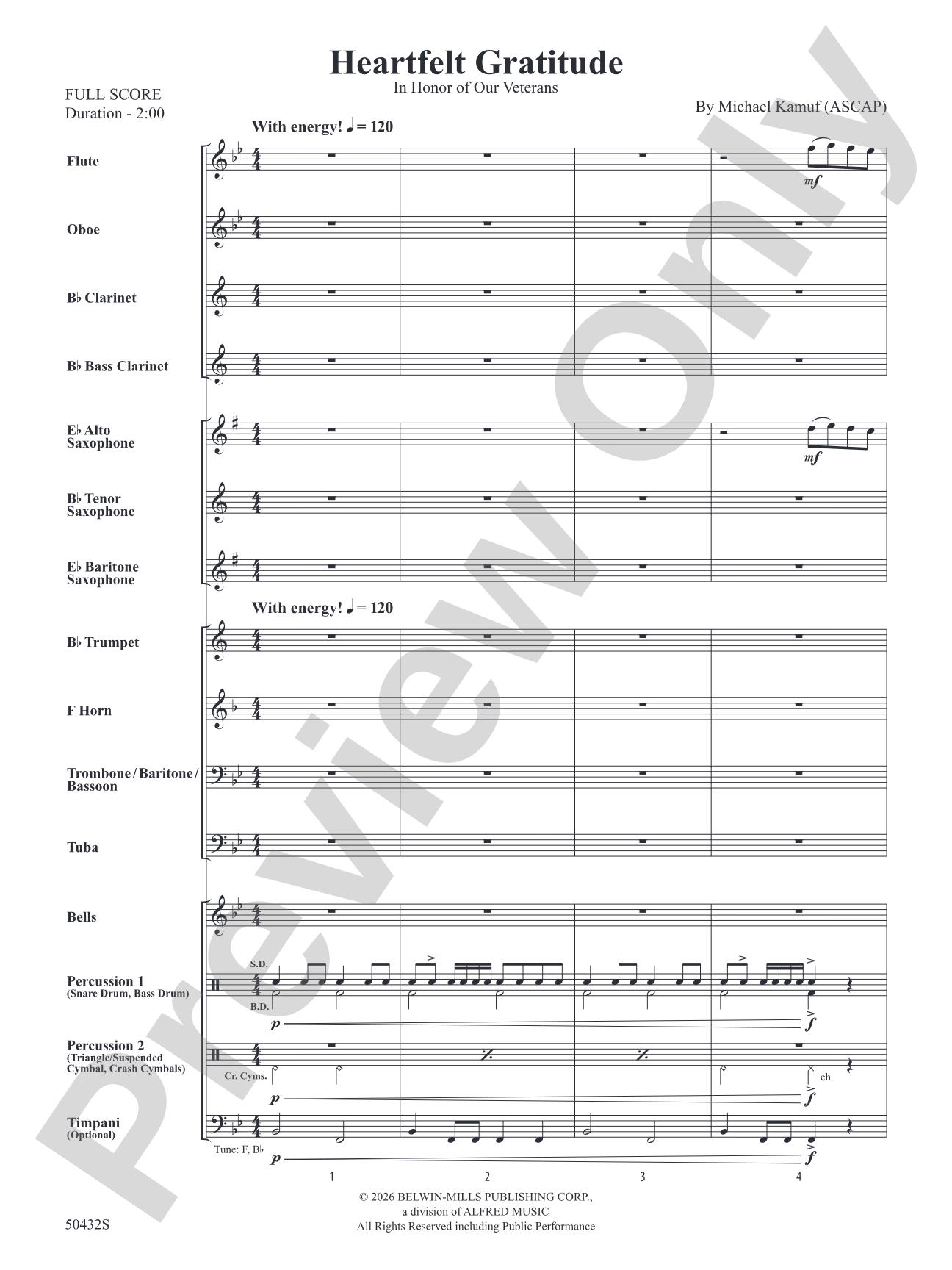 Heartfelt Gratitude: Concert Band Conductor Score & Parts
