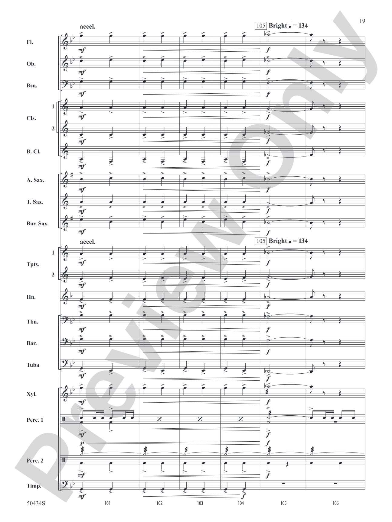 Noche de Brujas: Concert Band Conductor Score & Parts