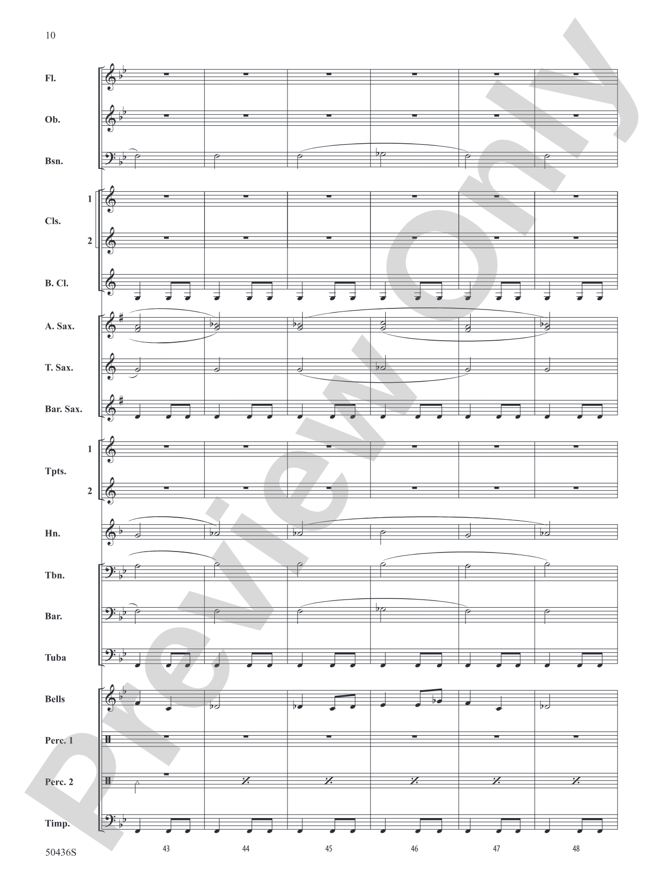 Tambourin: Concert Band Conductor Score & Parts