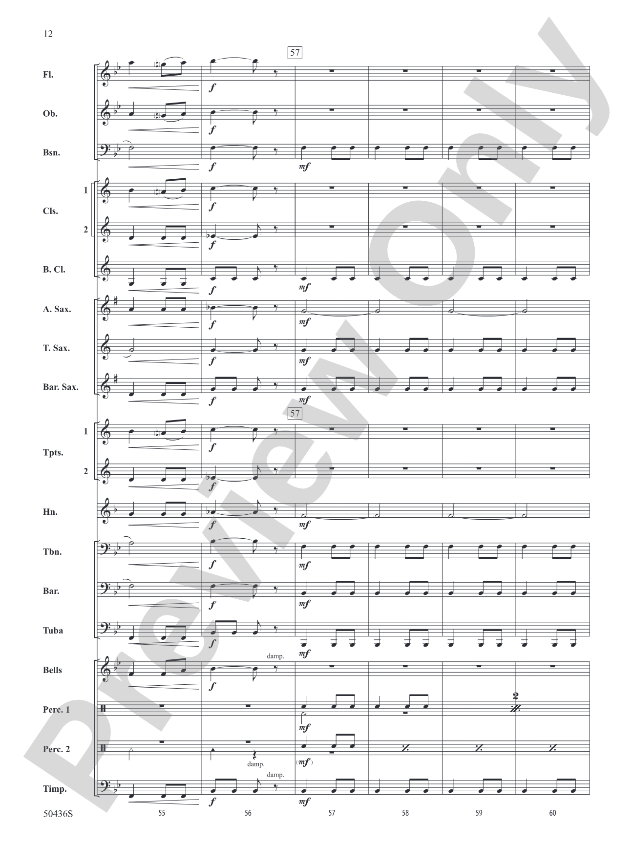 Tambourin: Concert Band Conductor Score & Parts