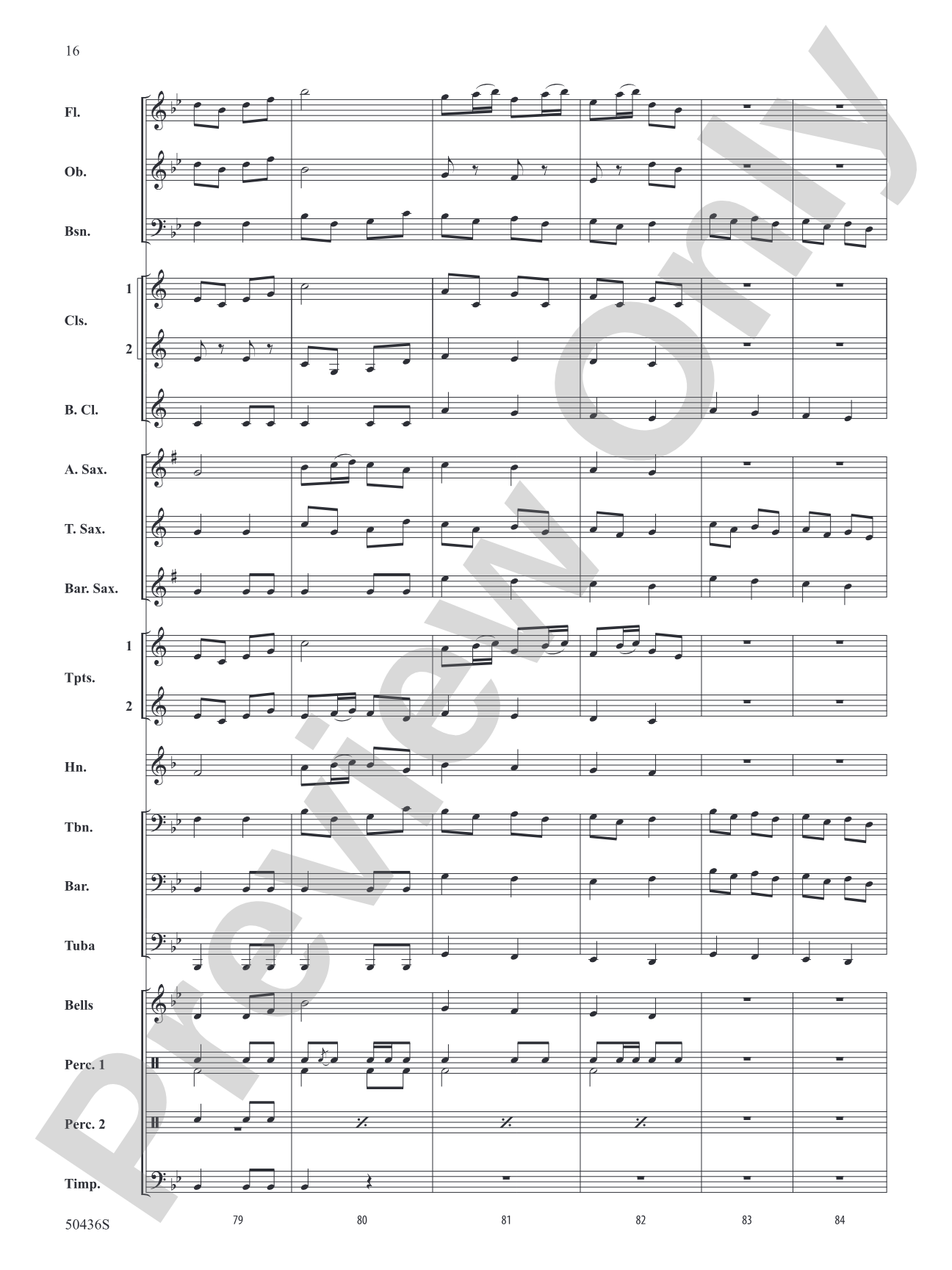 Tambourin: Concert Band Conductor Score & Parts