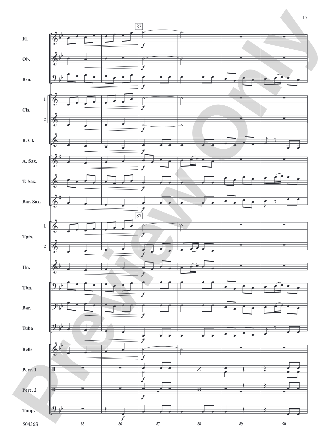 Tambourin: Concert Band Conductor Score & Parts