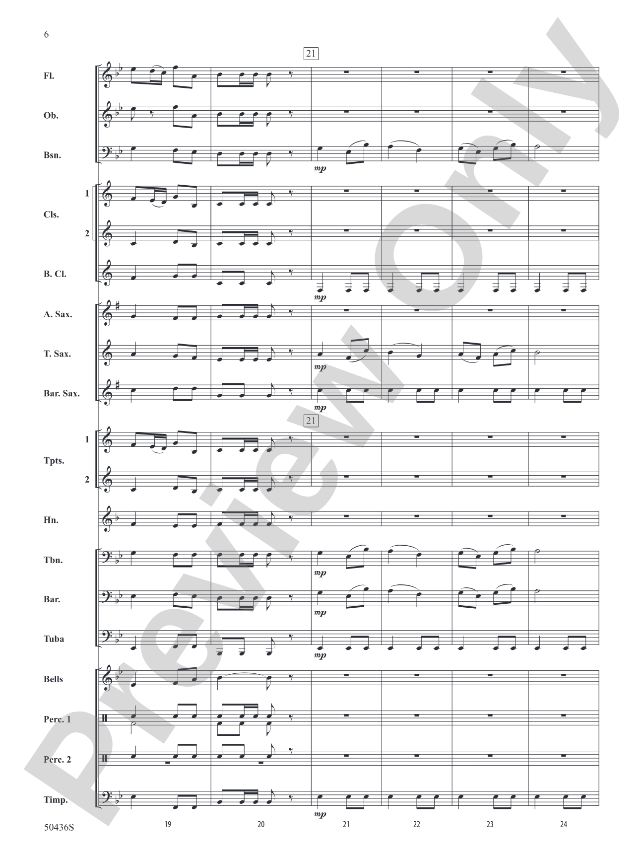 Tambourin: Concert Band Conductor Score & Parts
