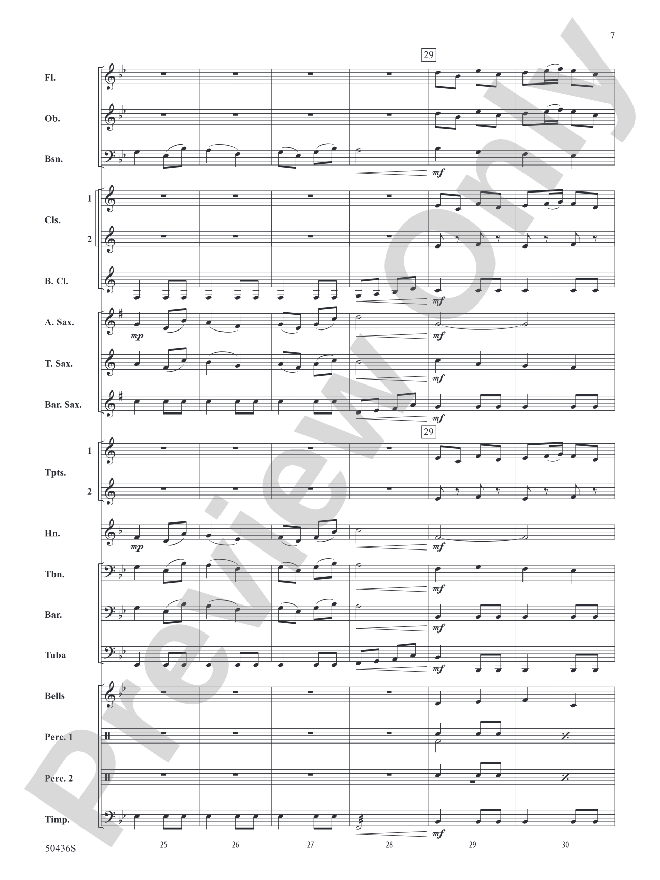 Tambourin: Concert Band Conductor Score & Parts