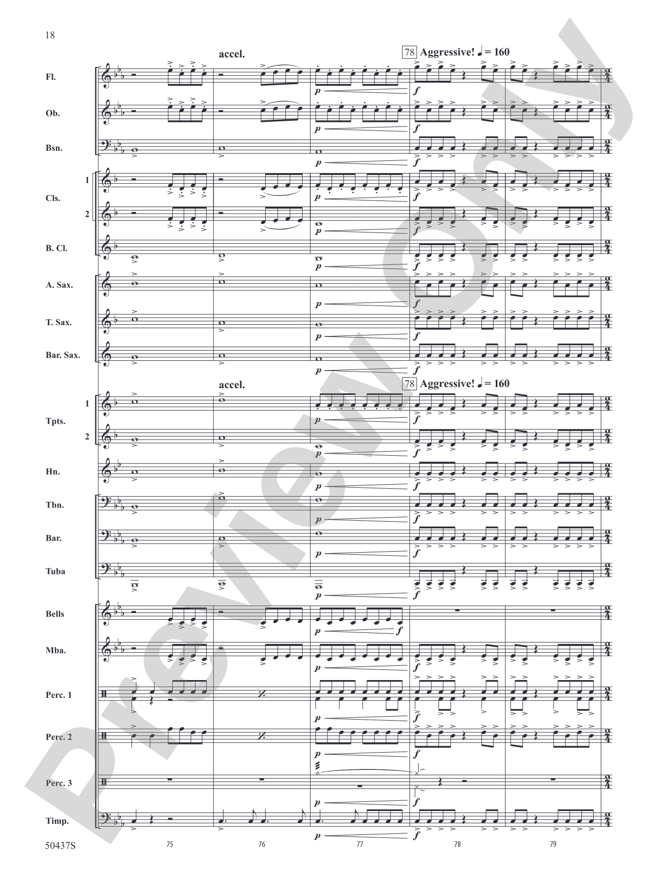 Relentless Pursuit: Concert Band Conductor Score & Parts
