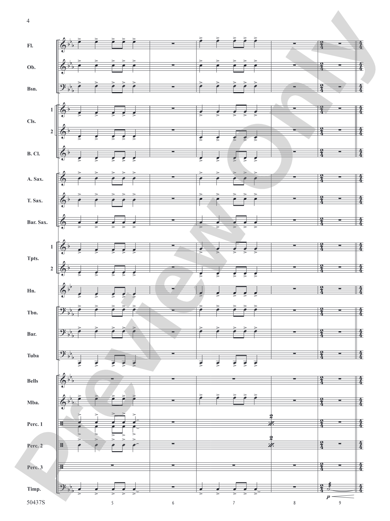 Relentless Pursuit: Concert Band Conductor Score & Parts