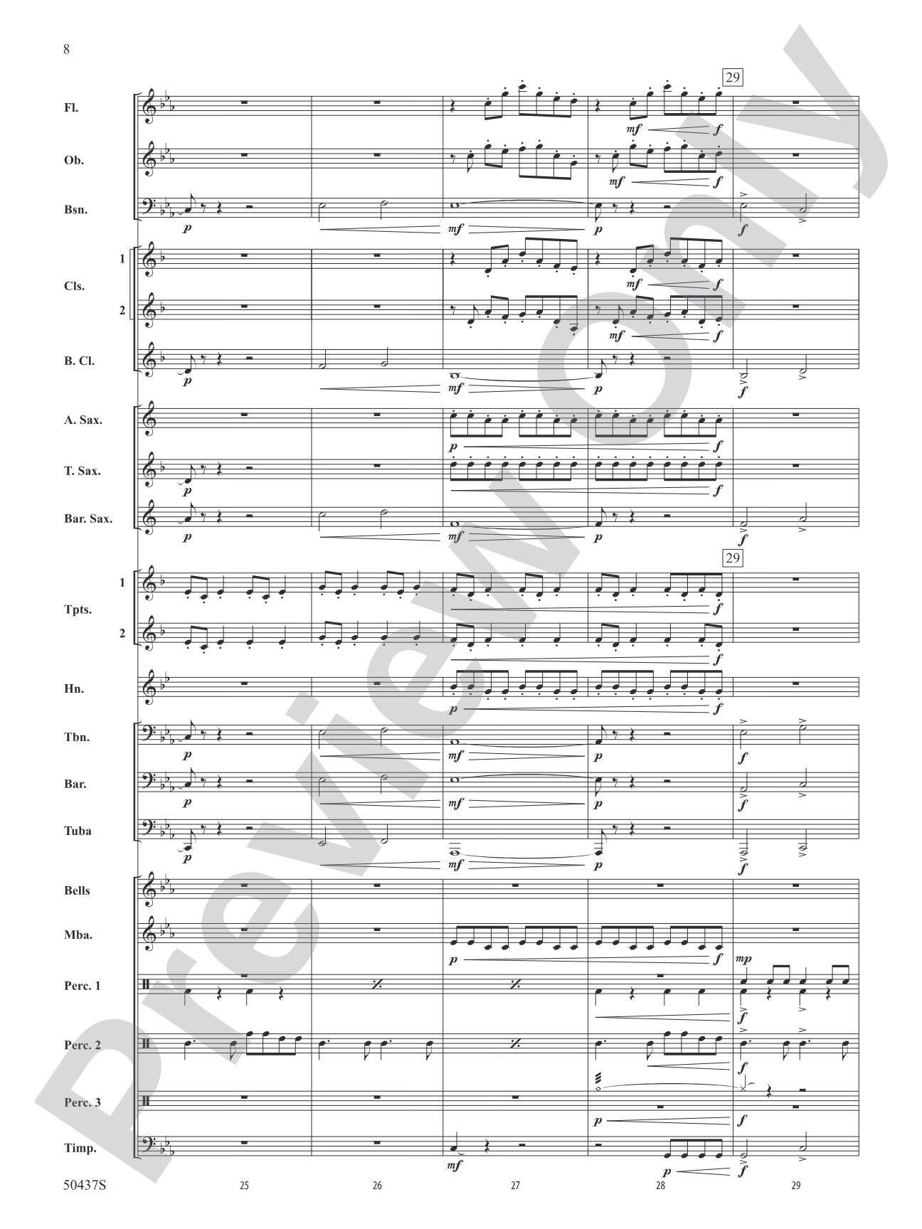 Relentless Pursuit: Concert Band Conductor Score & Parts