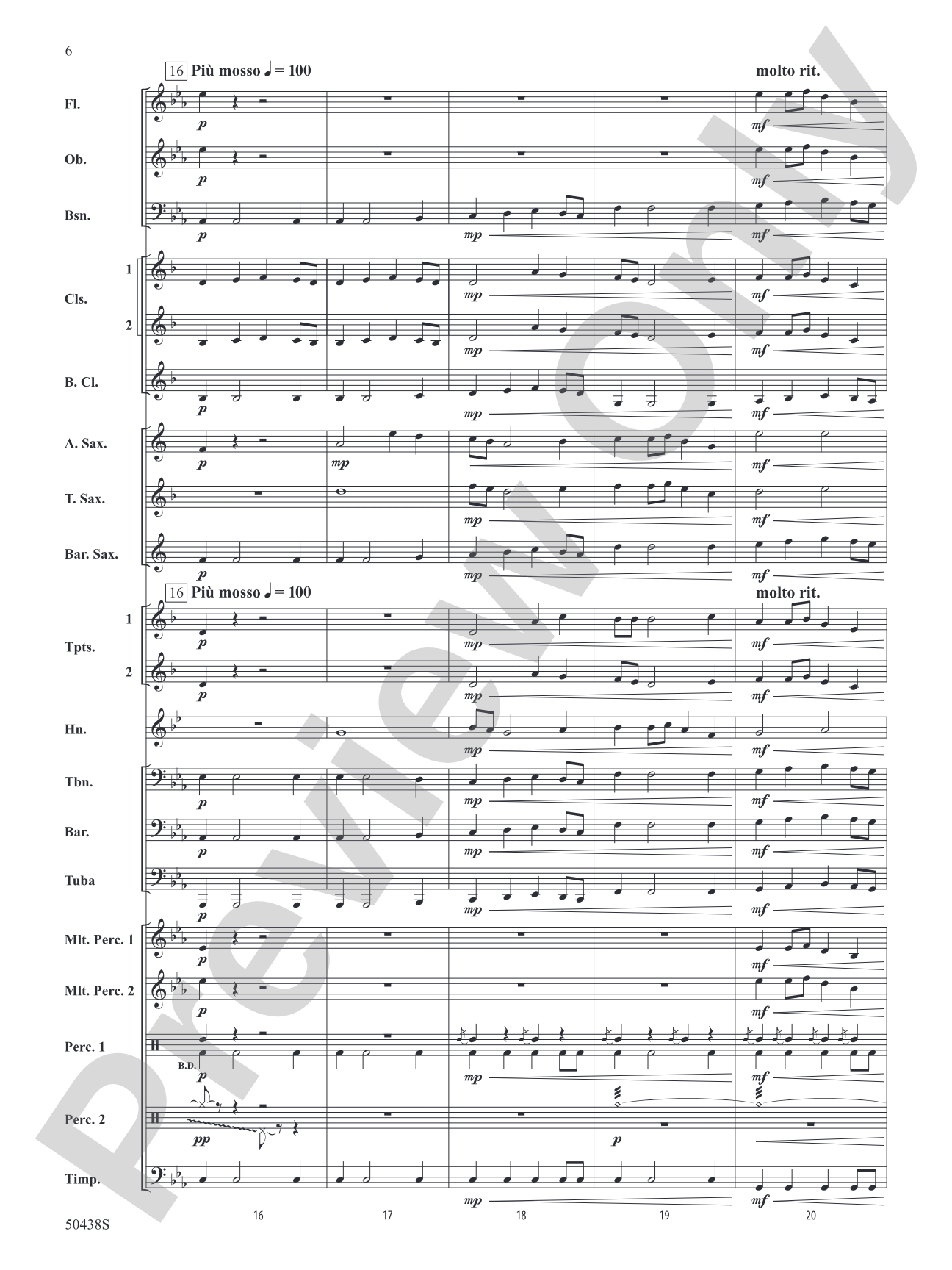 Whispers of Avalon: Concert Band Conductor Score & Parts