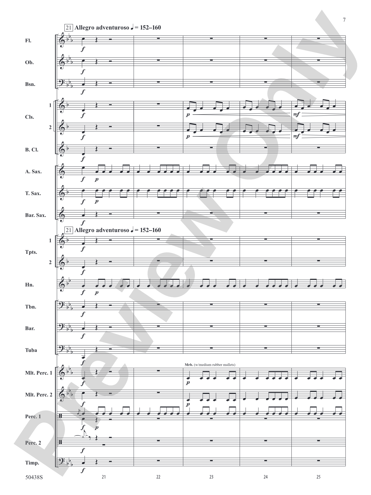 Whispers of Avalon: Concert Band Conductor Score & Parts
