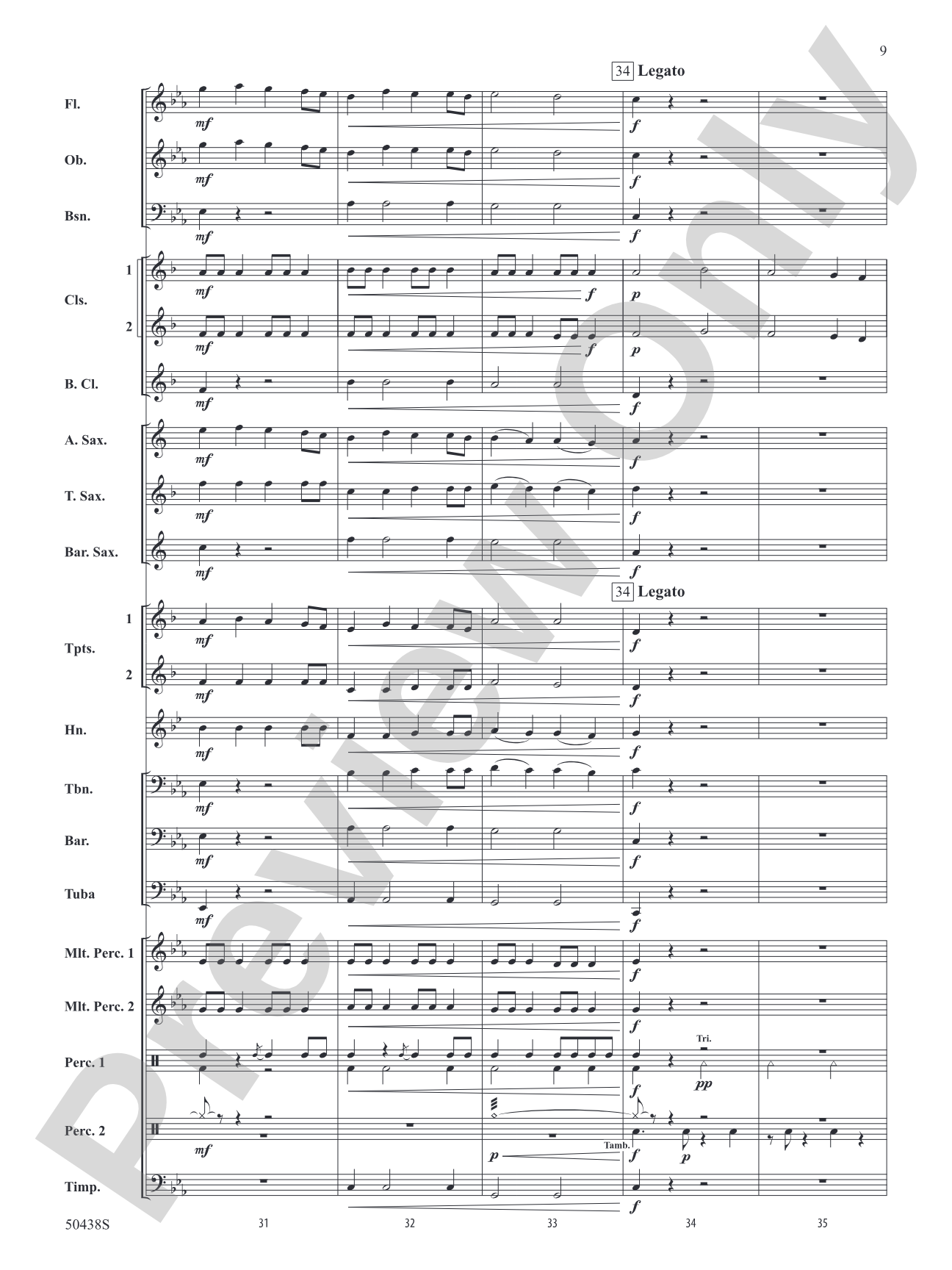 Whispers of Avalon: Concert Band Conductor Score & Parts