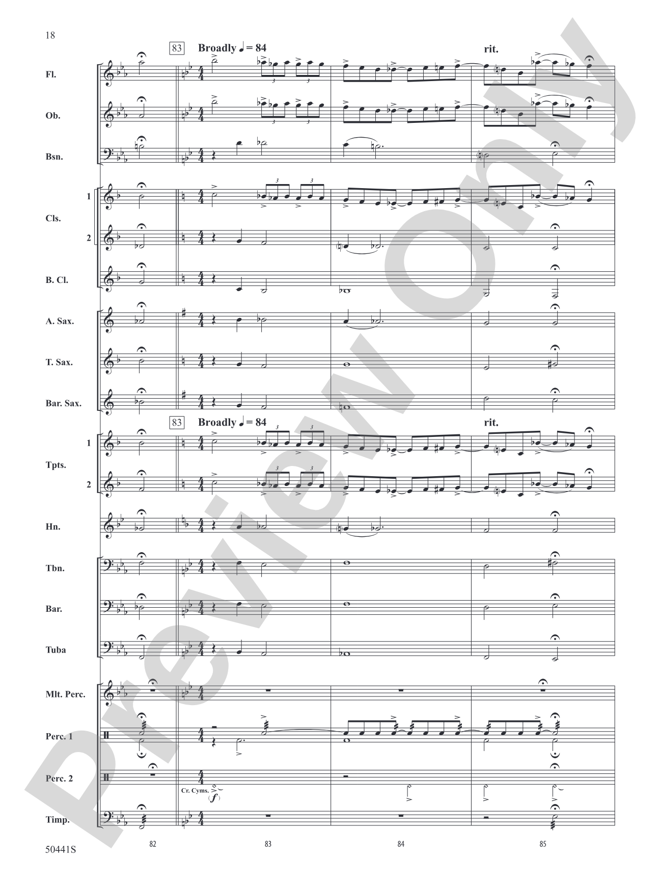 Rhapsody in Blue: Concert Band Conductor Score & Parts
