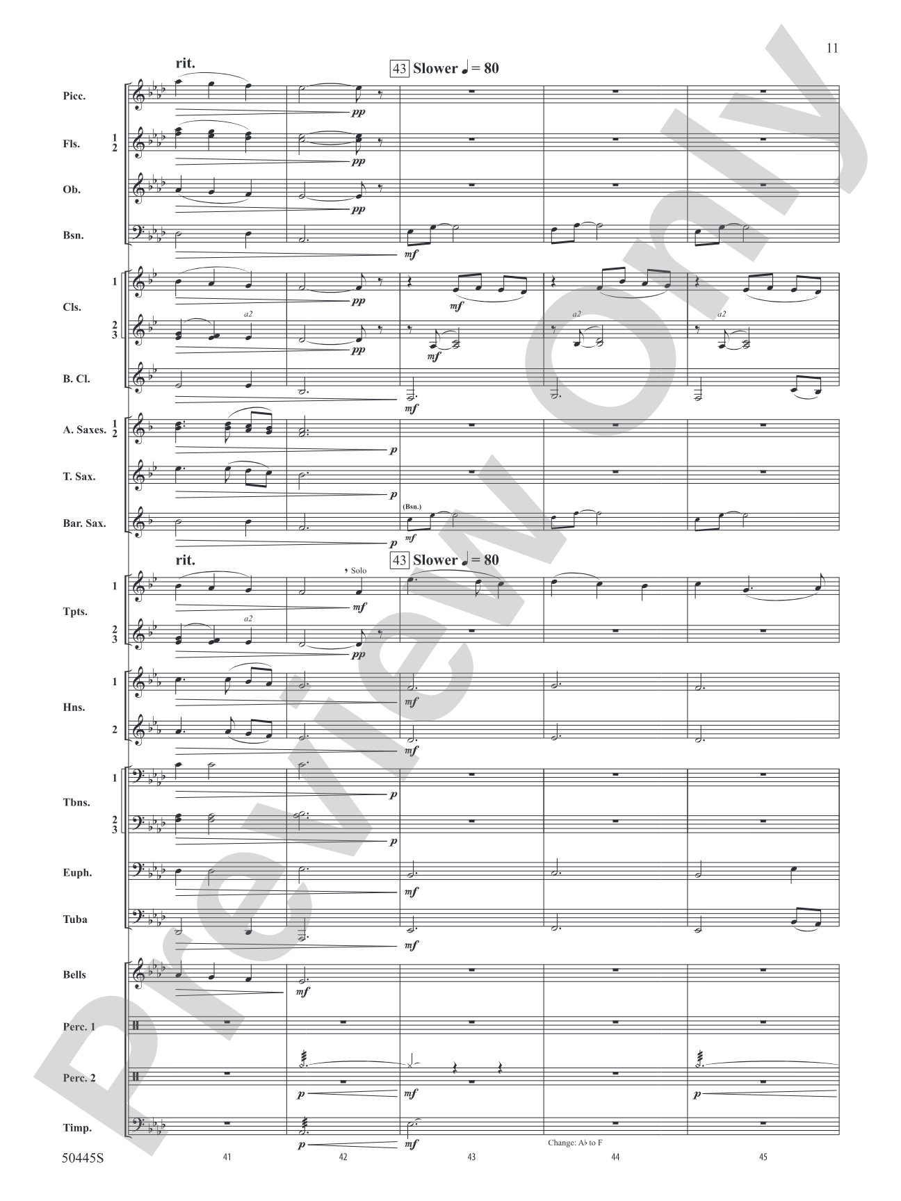 A Winter's Eve: Concert Band Conductor Score & Parts