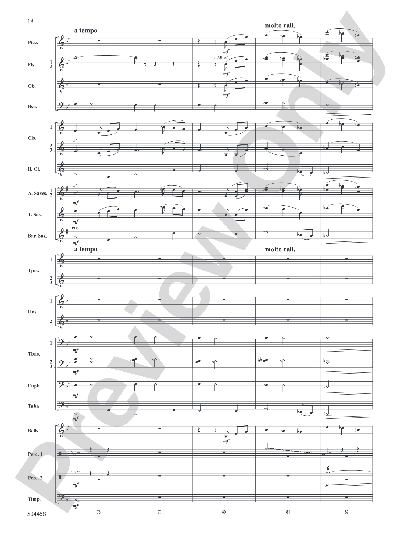 A Winter's Eve: Concert Band Conductor Score & Parts