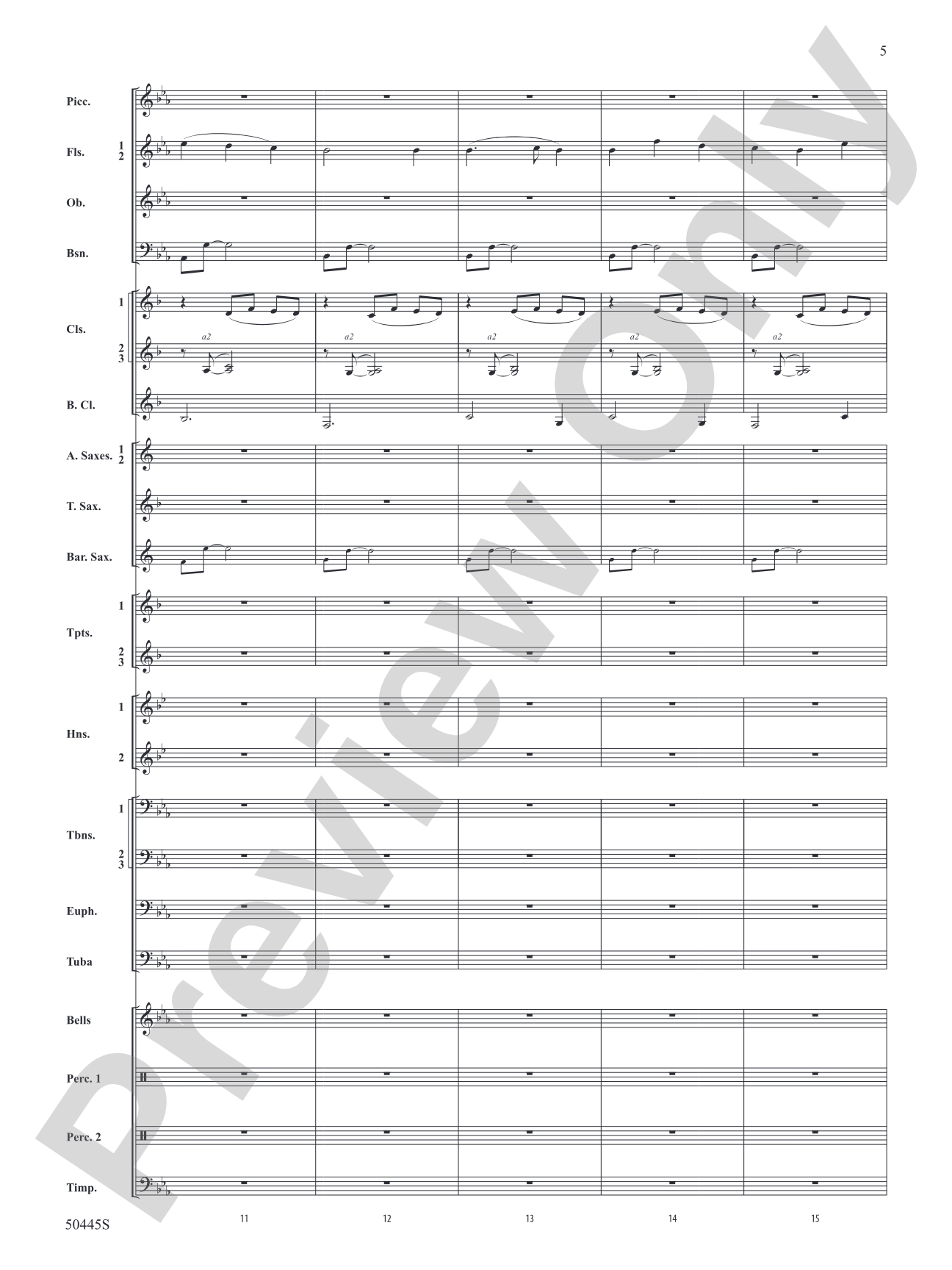 A Winter's Eve: Concert Band Conductor Score & Parts