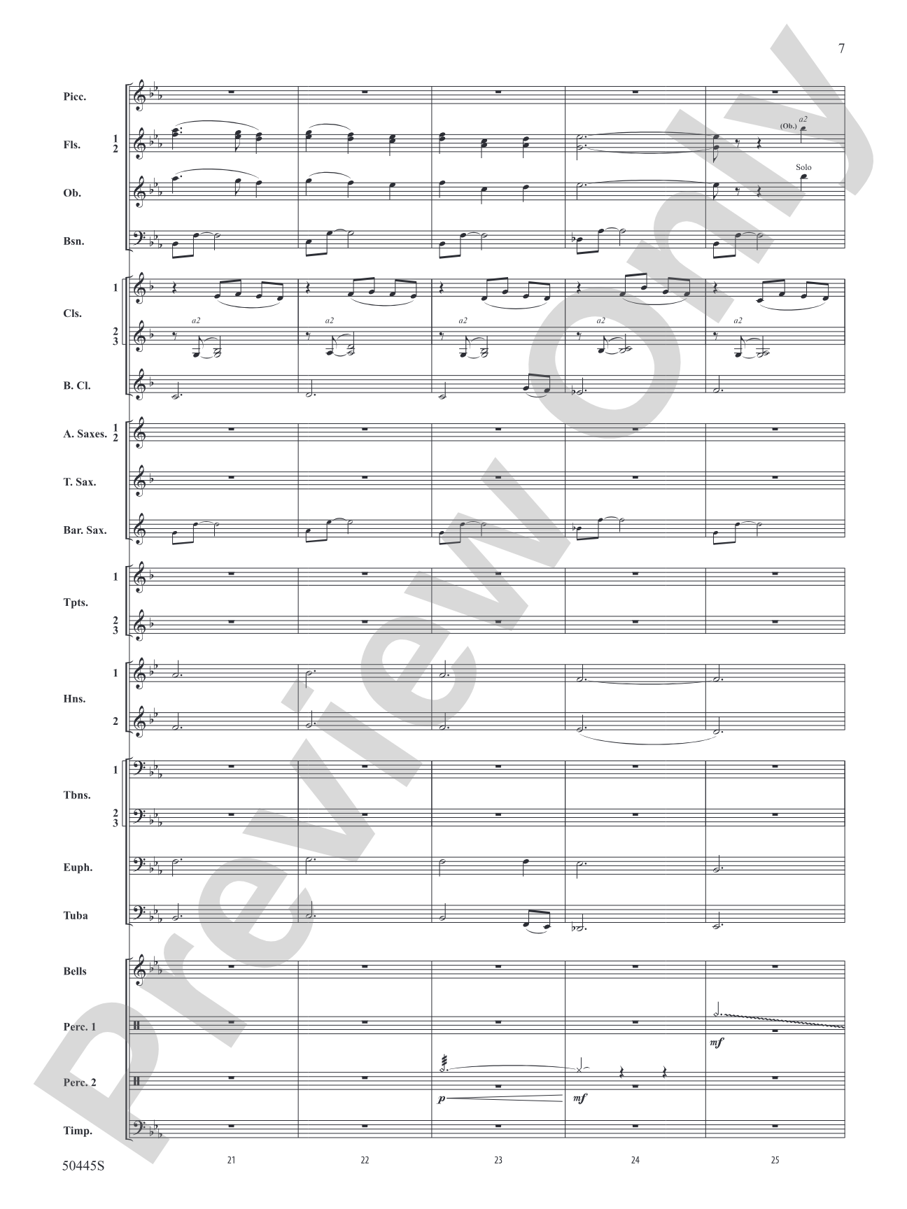 A Winter's Eve: Concert Band Conductor Score & Parts