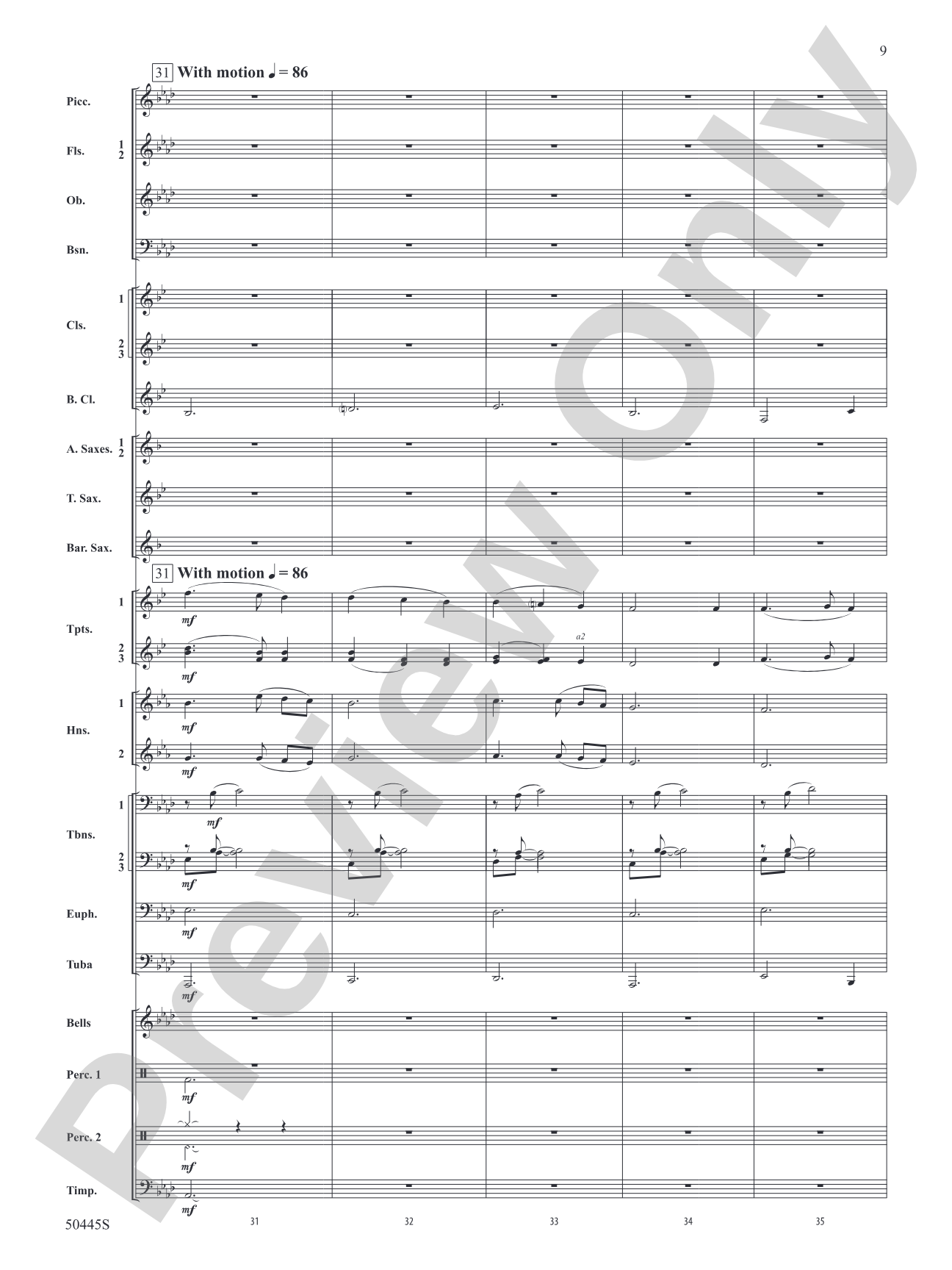 A Winter's Eve: Concert Band Conductor Score & Parts