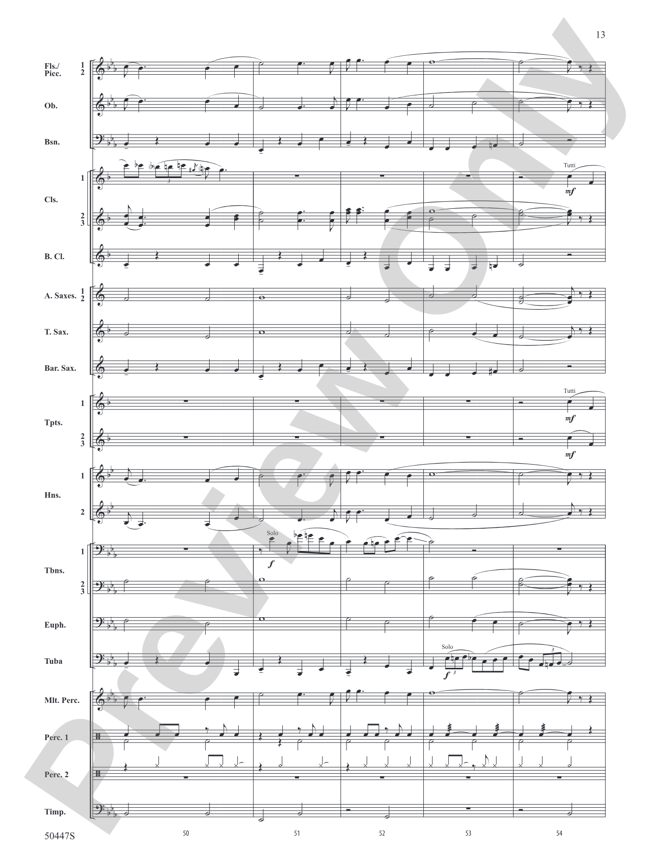Like a River: Concert Band Conductor Score & Parts