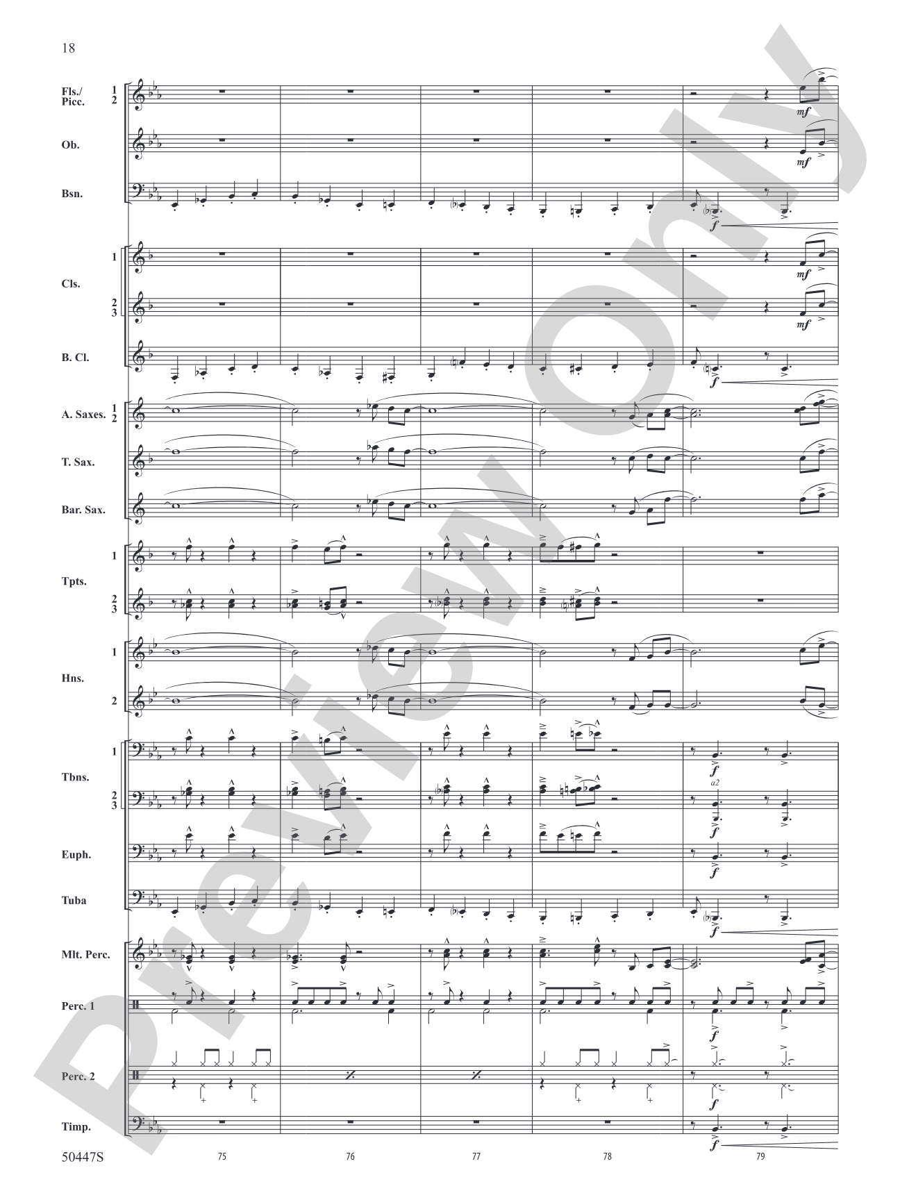 Like a River: Concert Band Conductor Score & Parts