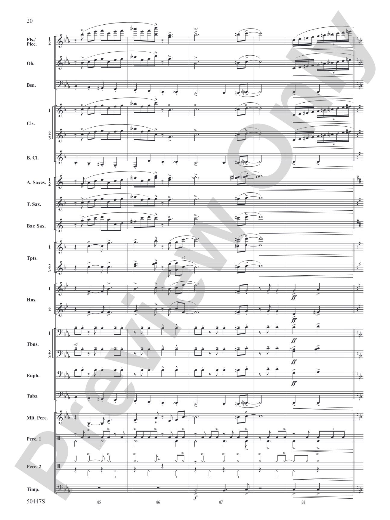 Like a River: Concert Band Conductor Score & Parts
