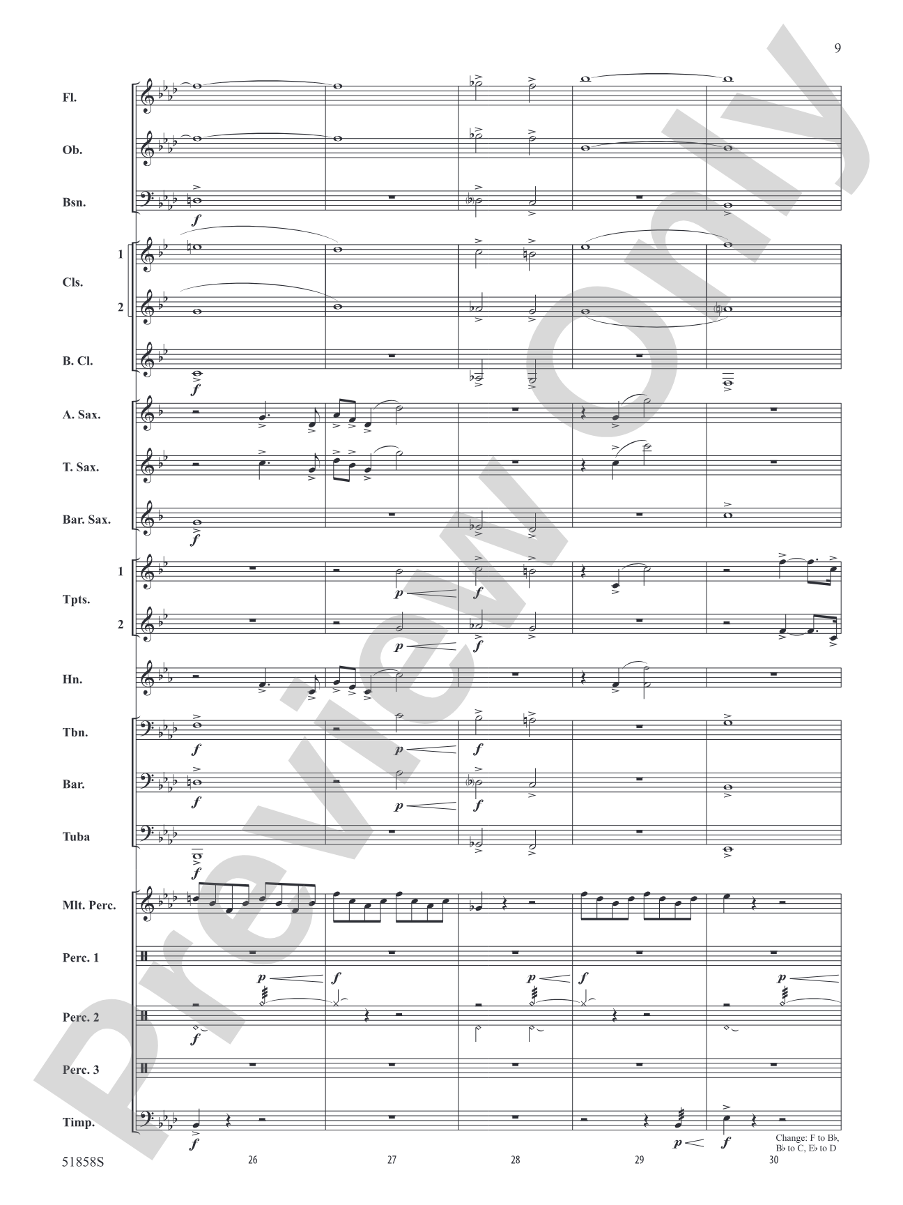 The Avengers: Concert Band Conductor Score & Parts