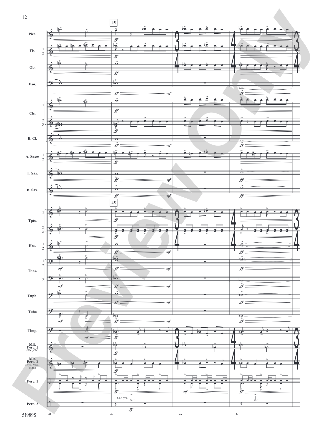Chaos Agent: Concert Band Conductor Score & Parts