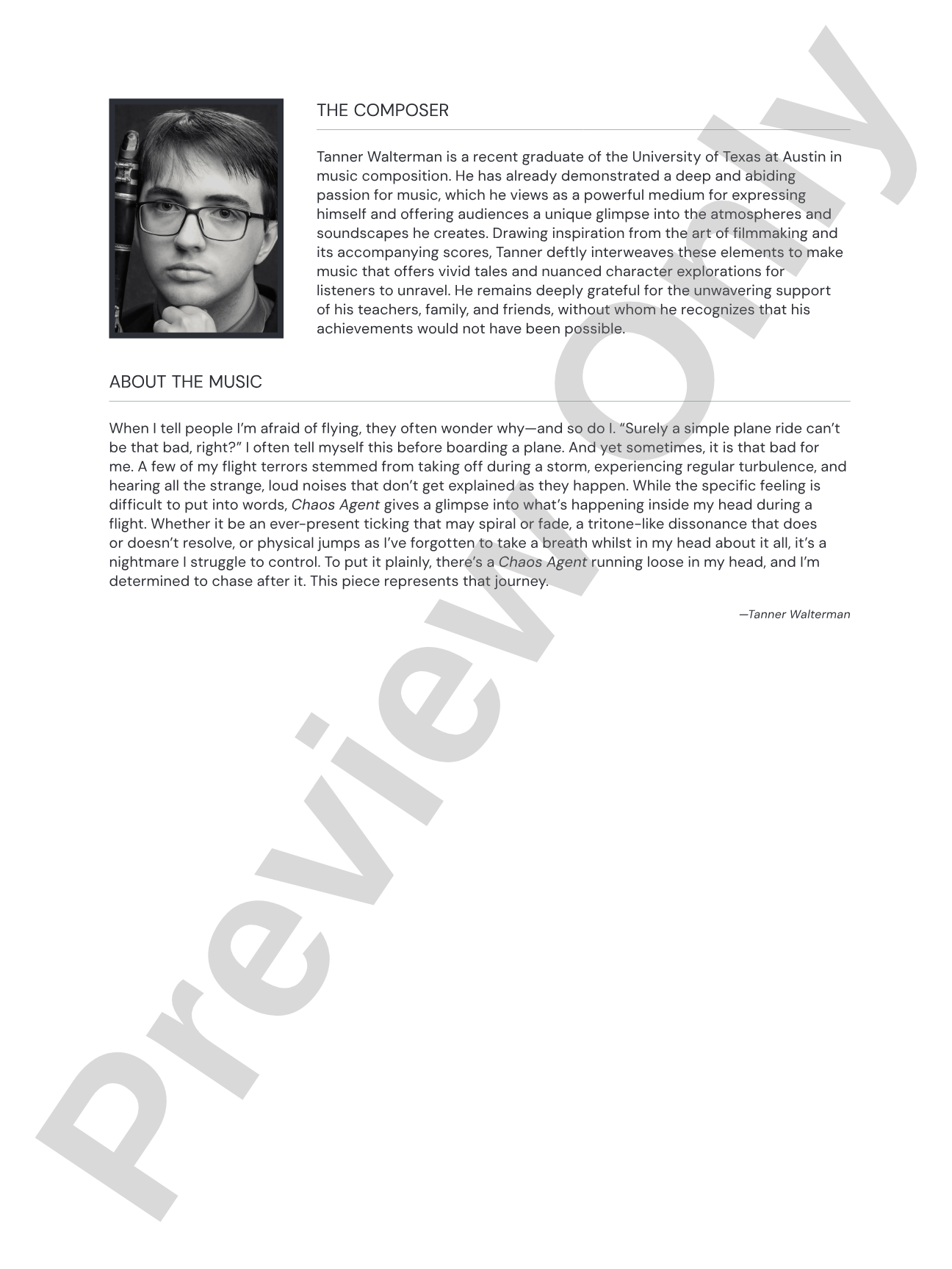 Chaos Agent: Concert Band Conductor Score & Parts