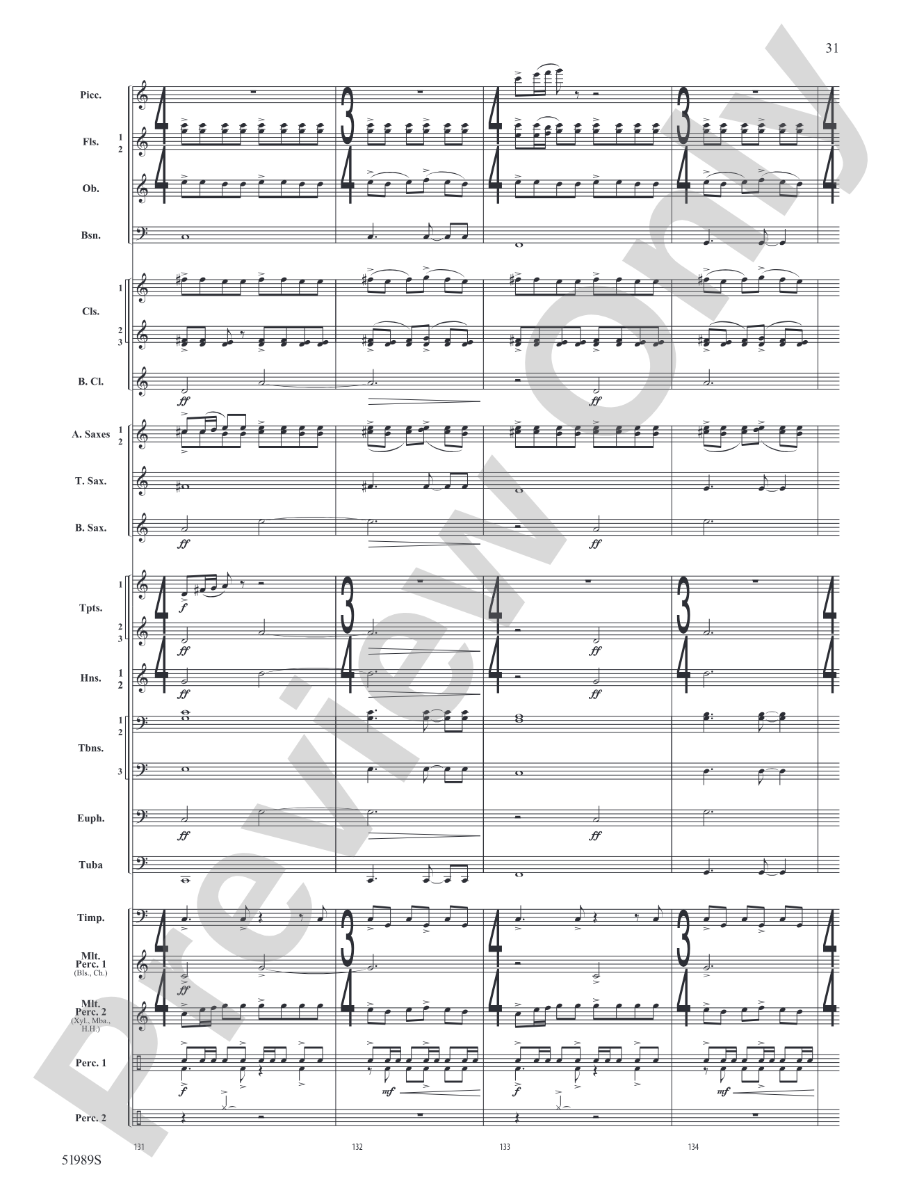 Chaos Agent: Concert Band Conductor Score & Parts