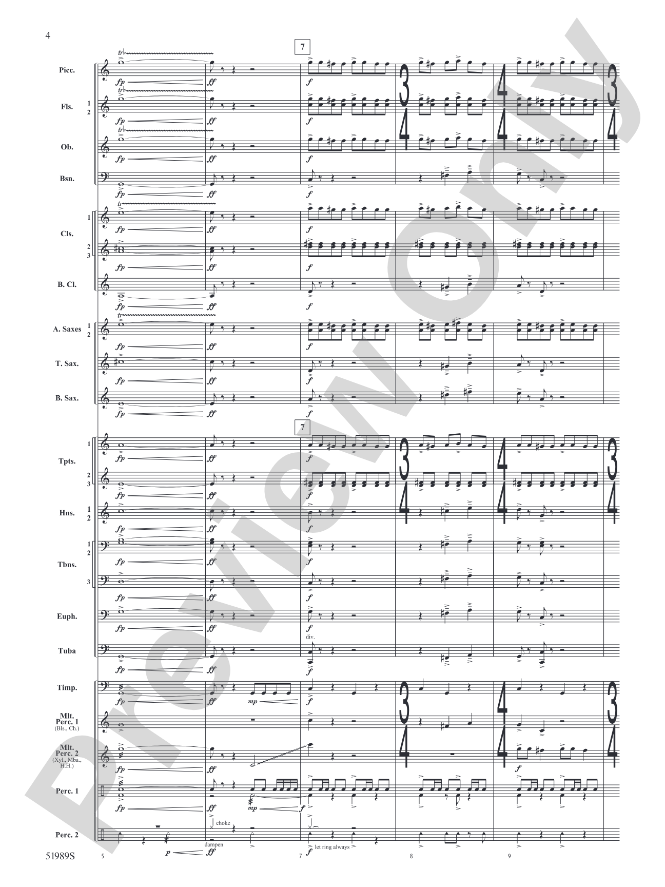 Chaos Agent: Concert Band Conductor Score & Parts