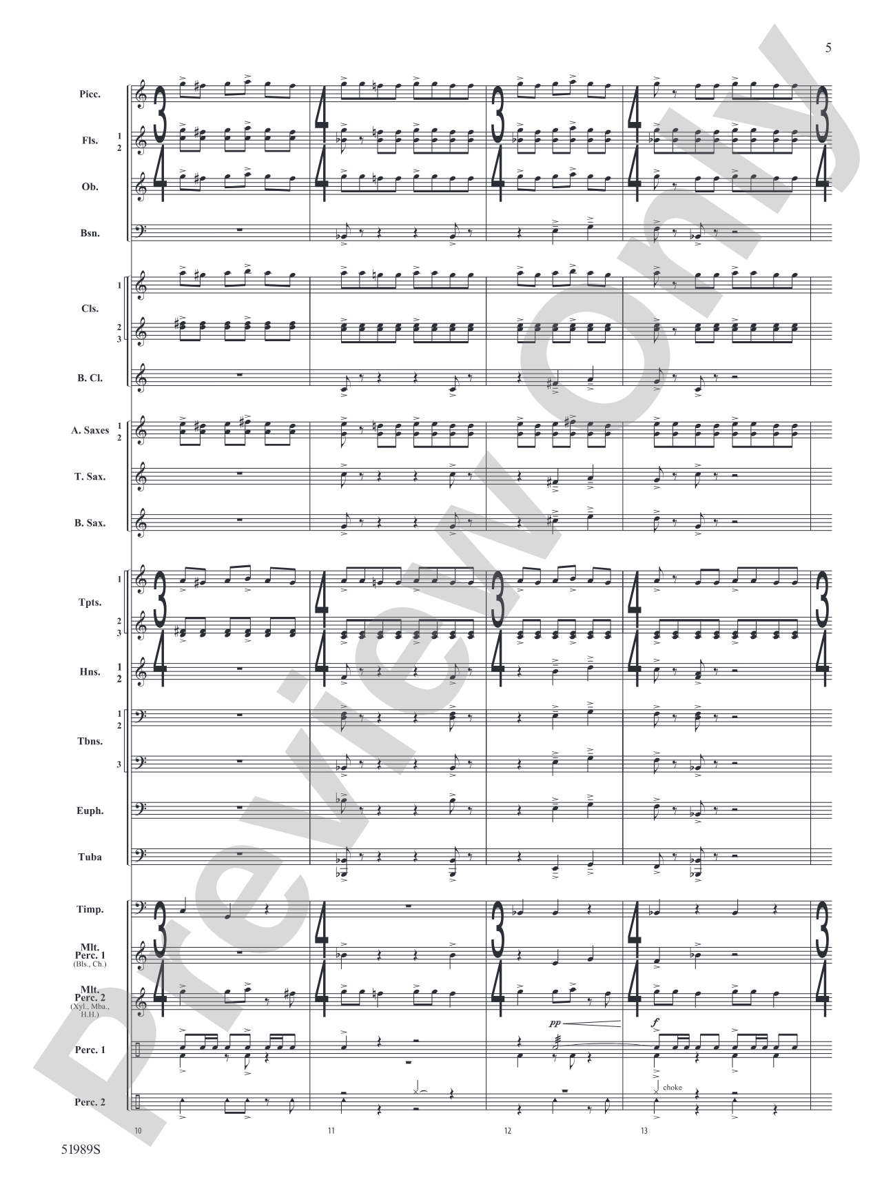 Chaos Agent: Concert Band Conductor Score & Parts