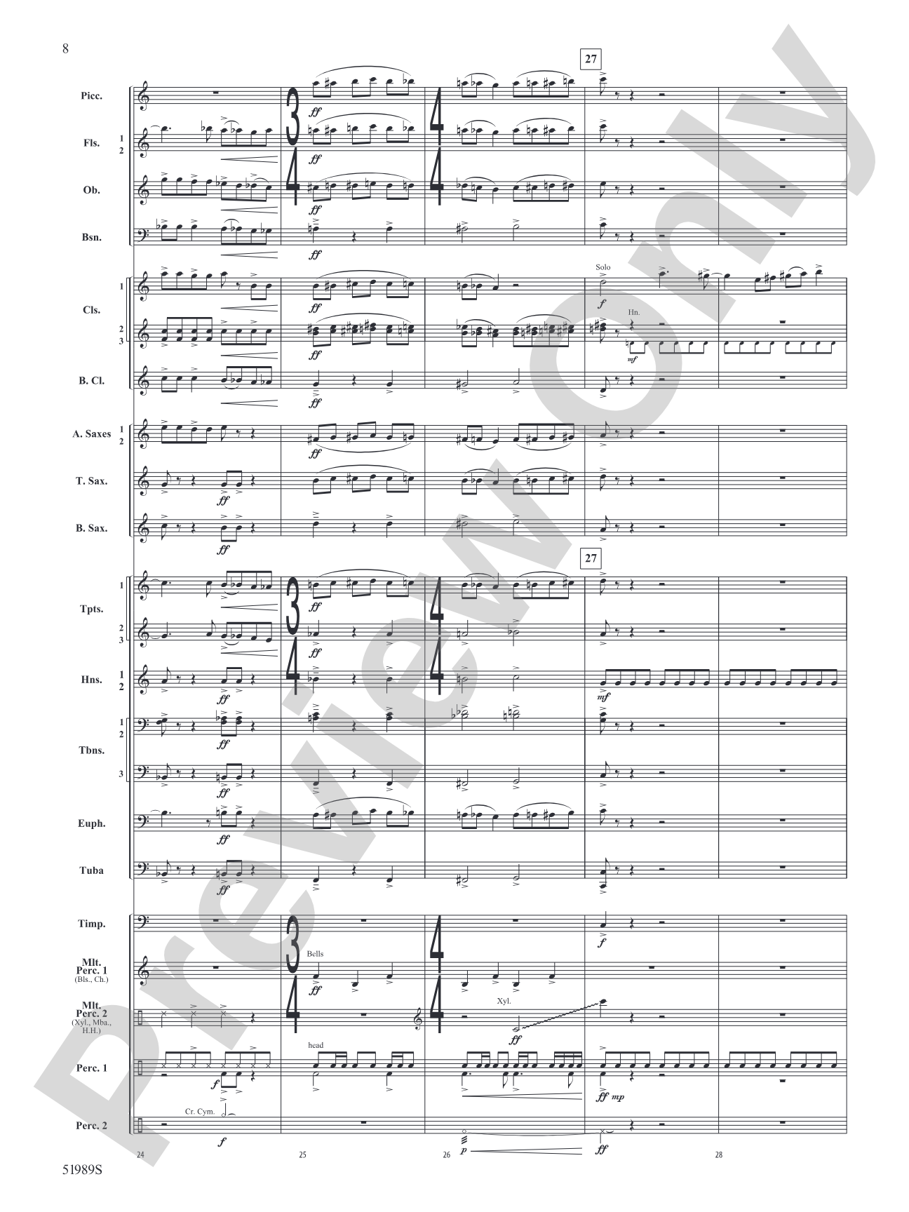 Chaos Agent: Concert Band Conductor Score & Parts