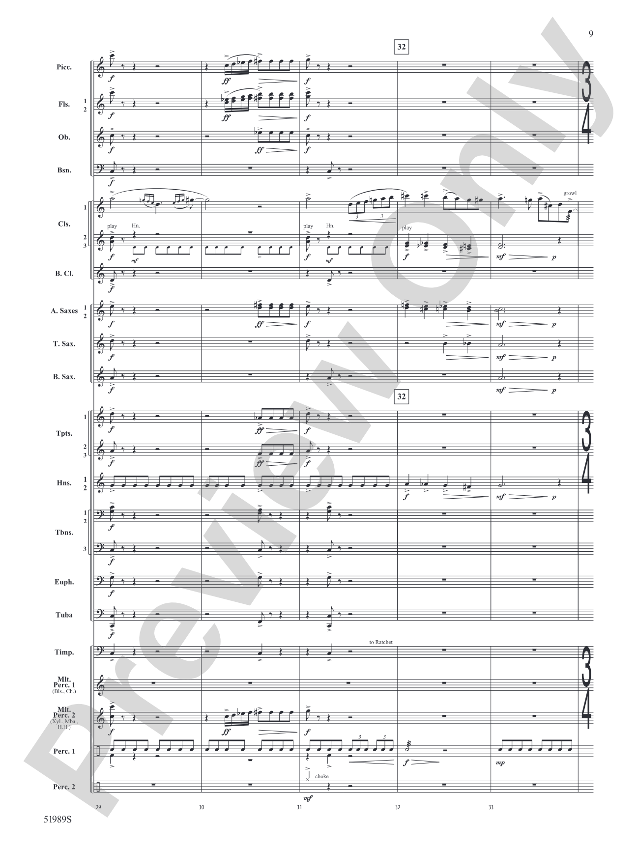 Chaos Agent: Concert Band Conductor Score & Parts