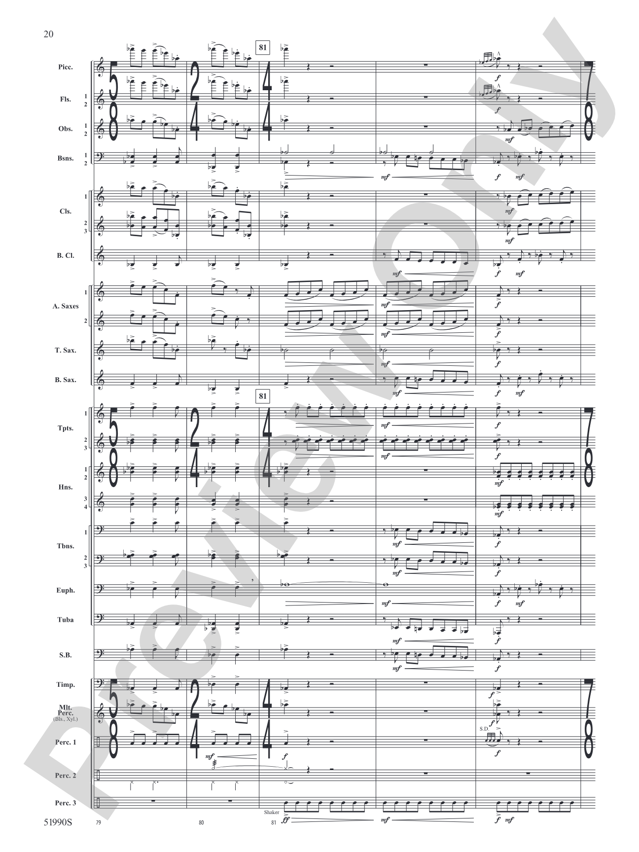 The Glass Wilderness: Concert Band Conductor Score & Parts