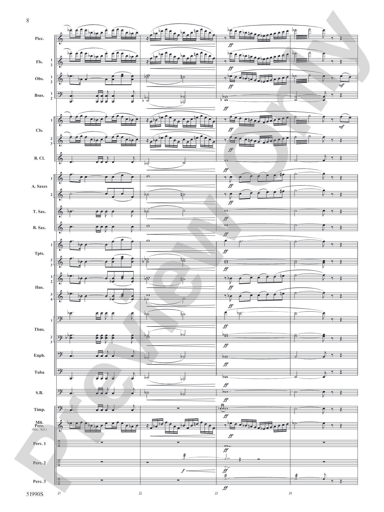 The Glass Wilderness: Concert Band Conductor Score & Parts