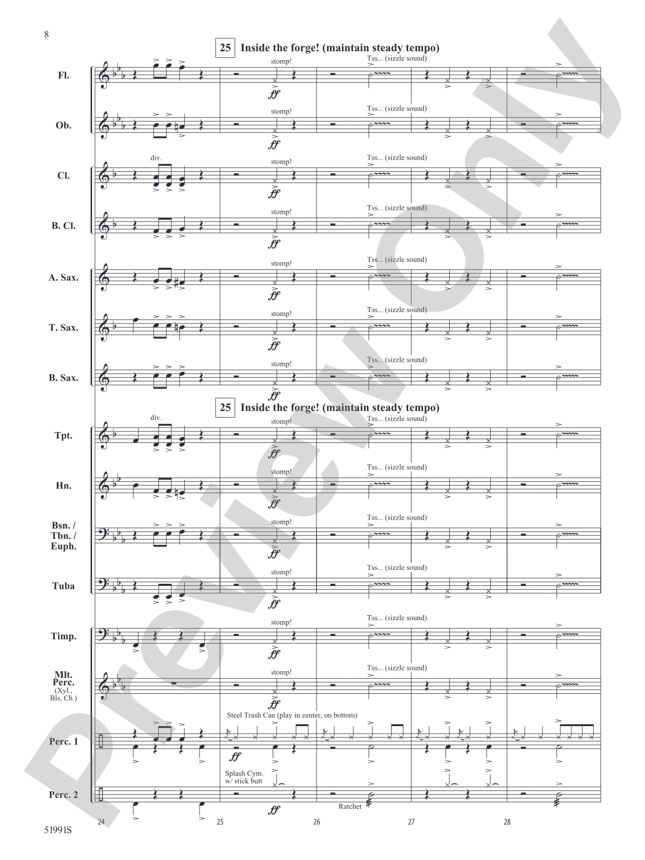 Forge of the Blacksmith: Concert Band Conductor Score & Parts