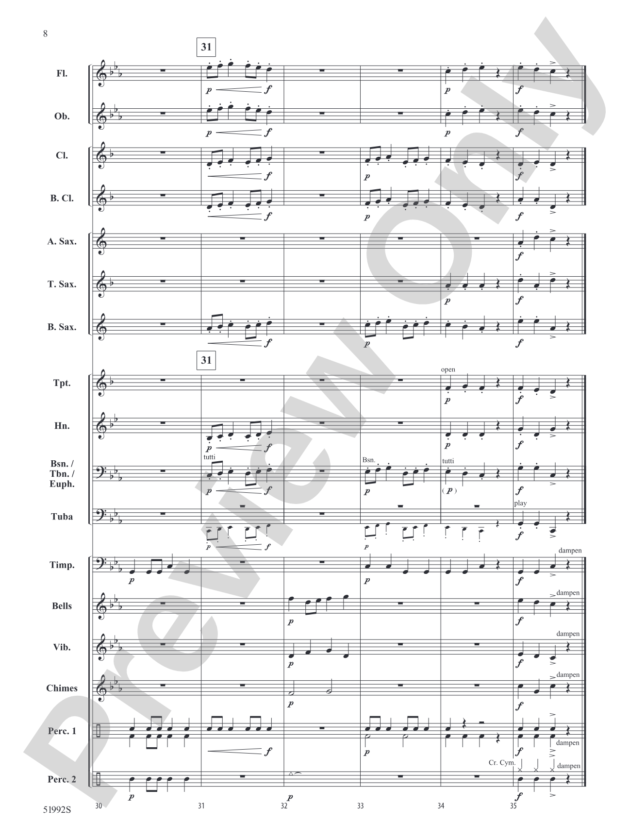 Dancing Shadows: Concert Band Conductor Score & Parts