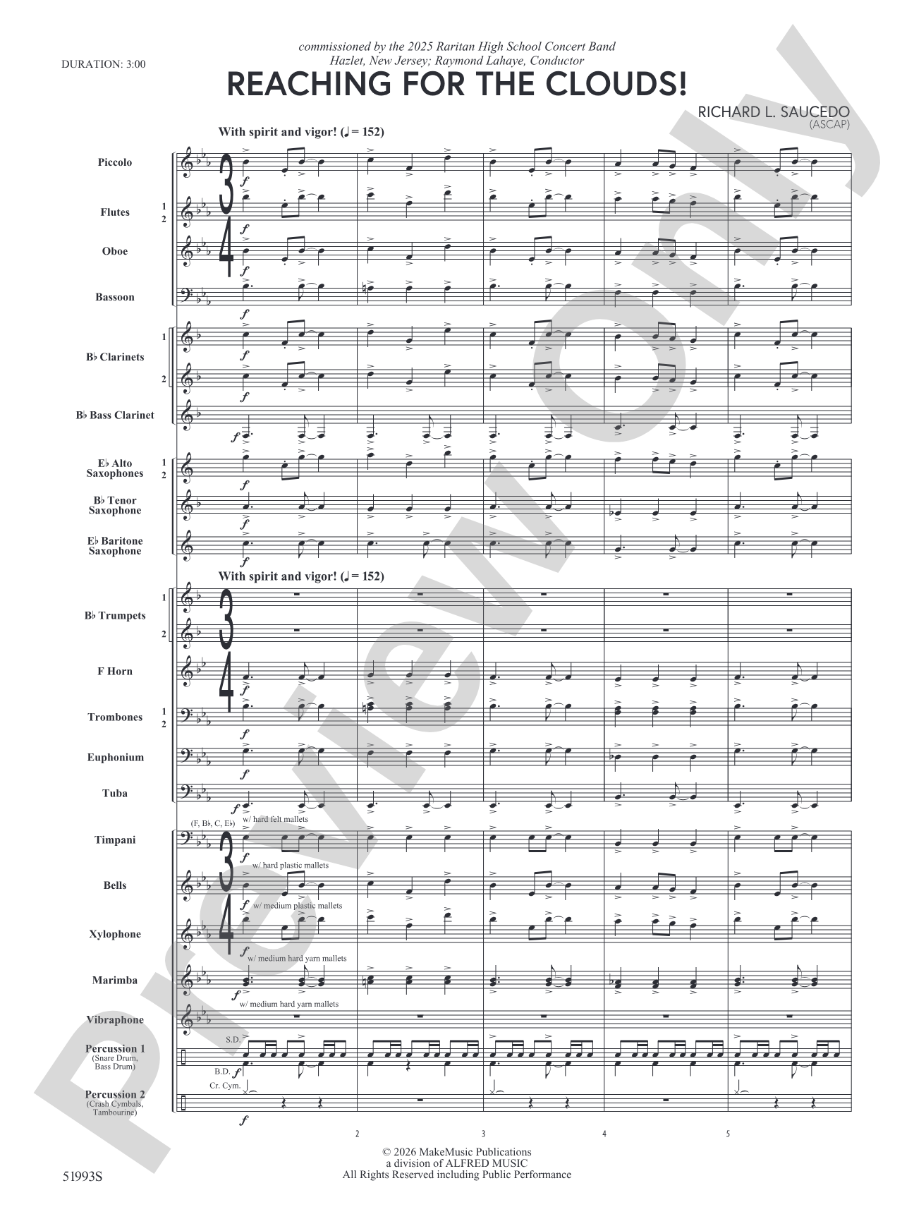 Reaching For the Clouds!: Concert Band Conductor Score & Parts