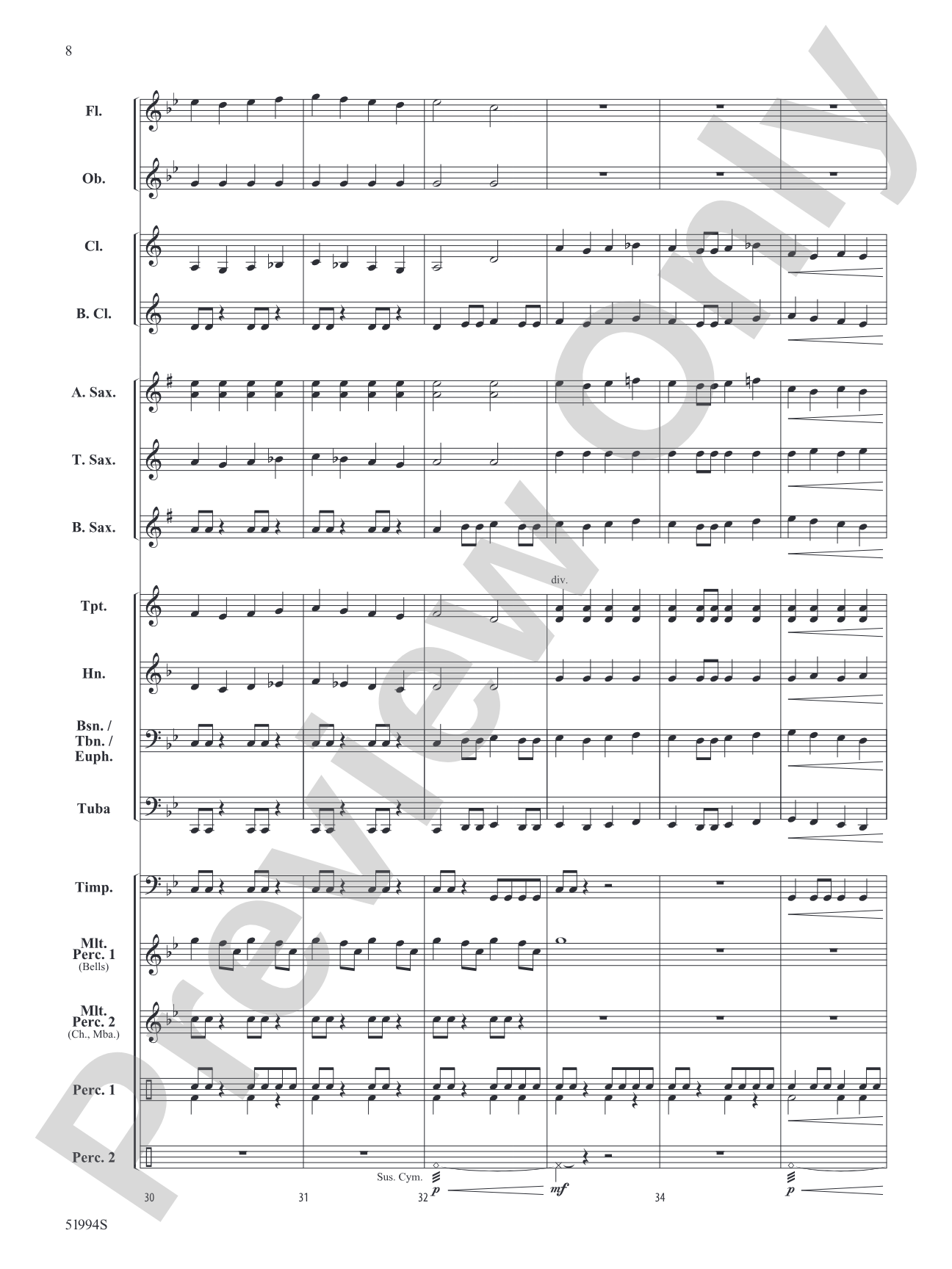 Atlantis Rising: Concert Band Conductor Score & Parts