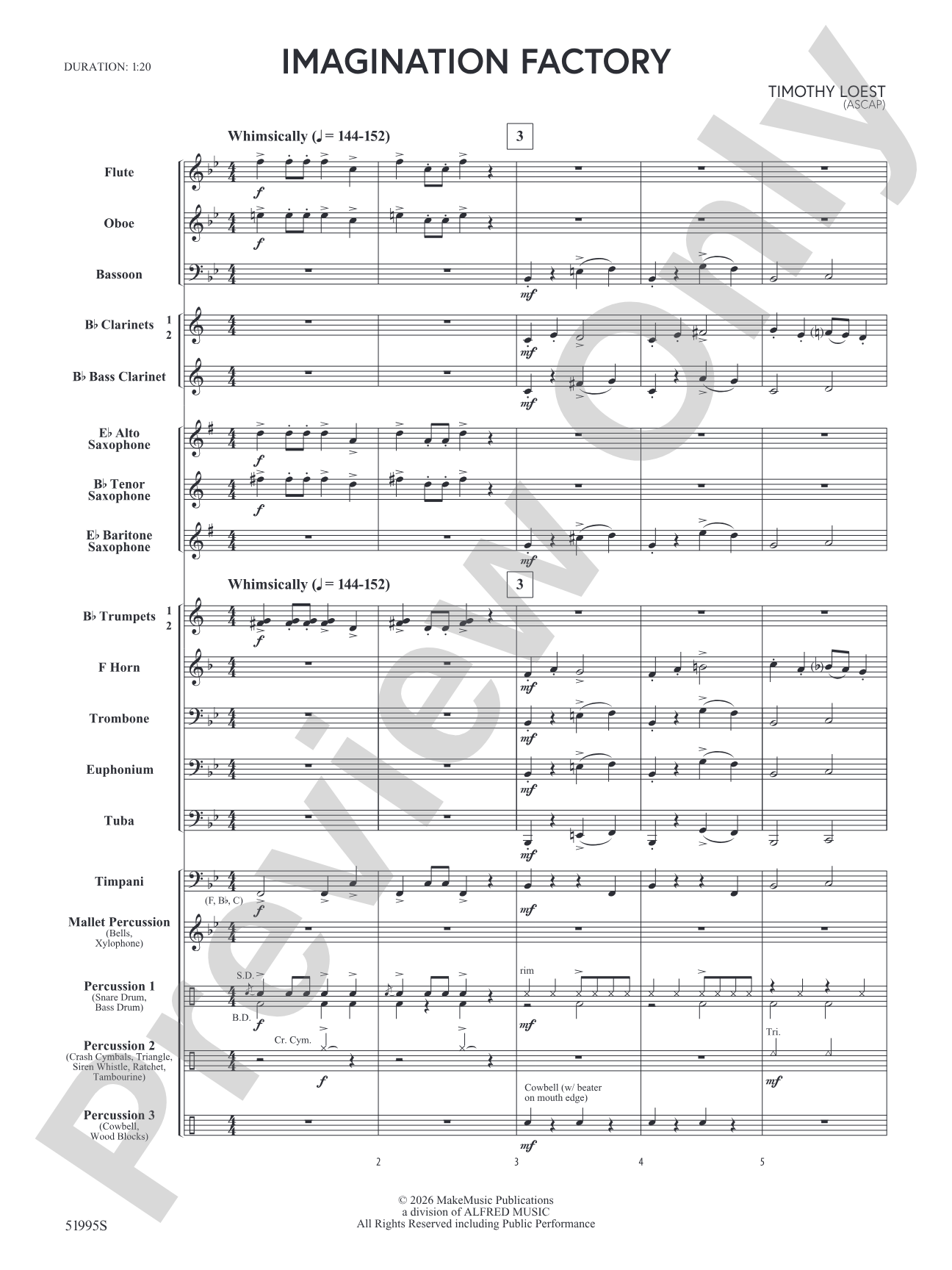 Imagination Factory: Concert Band Conductor Score & Parts