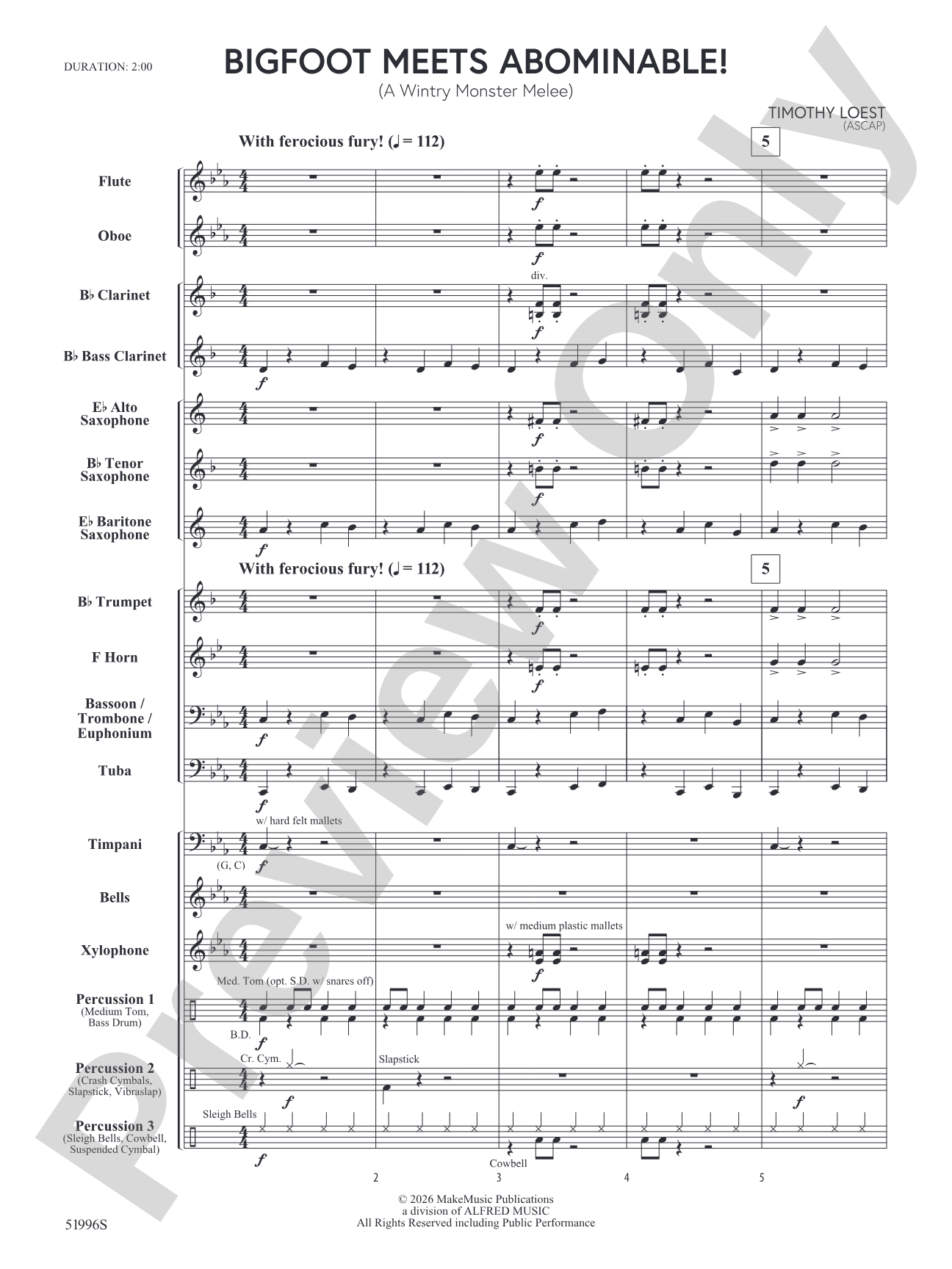 Bigfoot Meets Abominable!: Concert Band Conductor Score & Parts