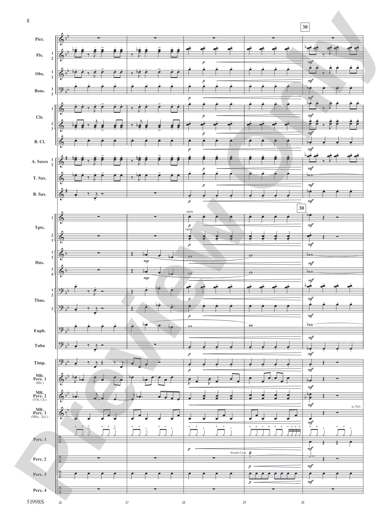 Infinite Trajectories: Concert Band Conductor Score & Parts