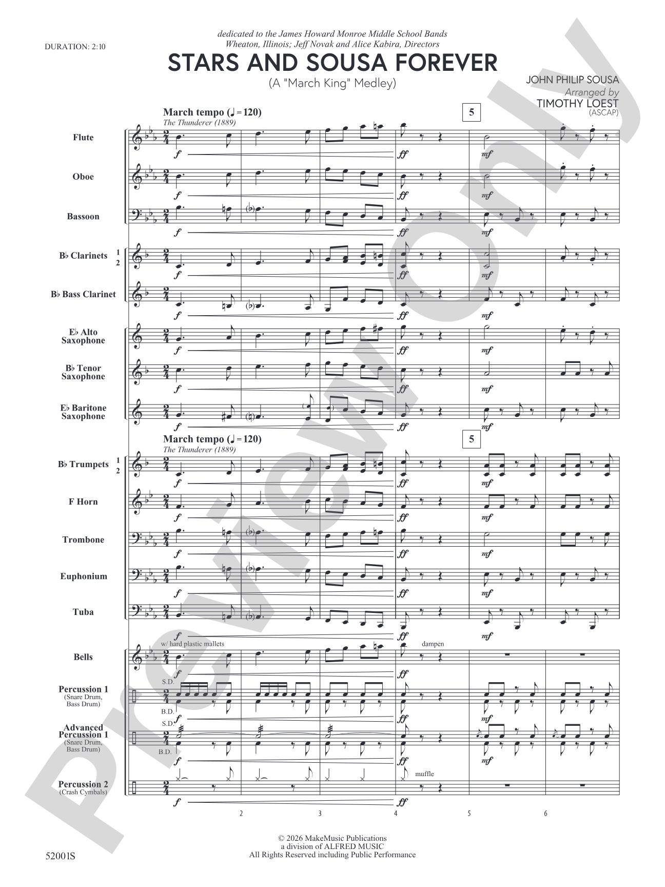 Stars and Sousa Forever: Concert Band Conductor Score & Parts